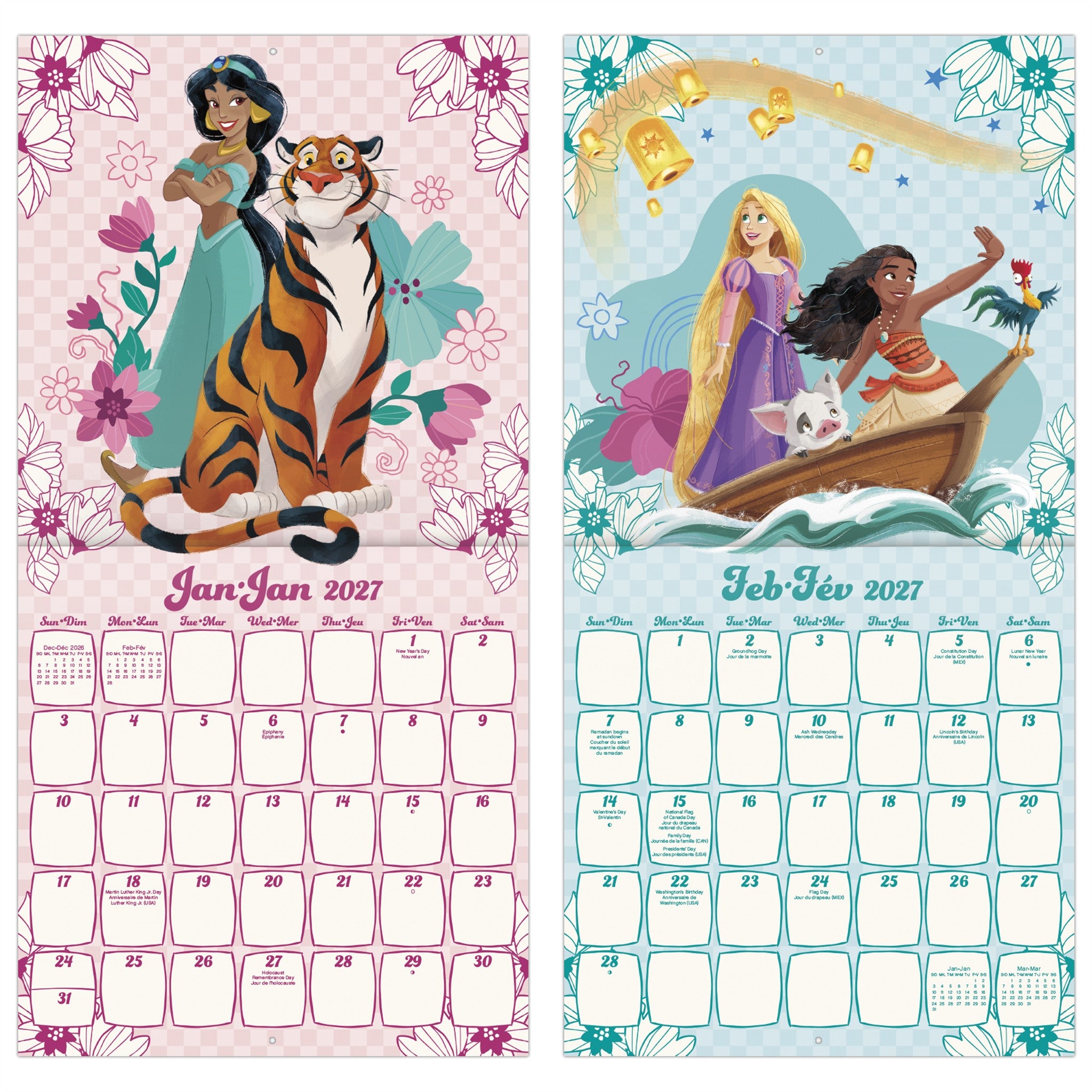 Disney Princess 2027 Wall Calendar