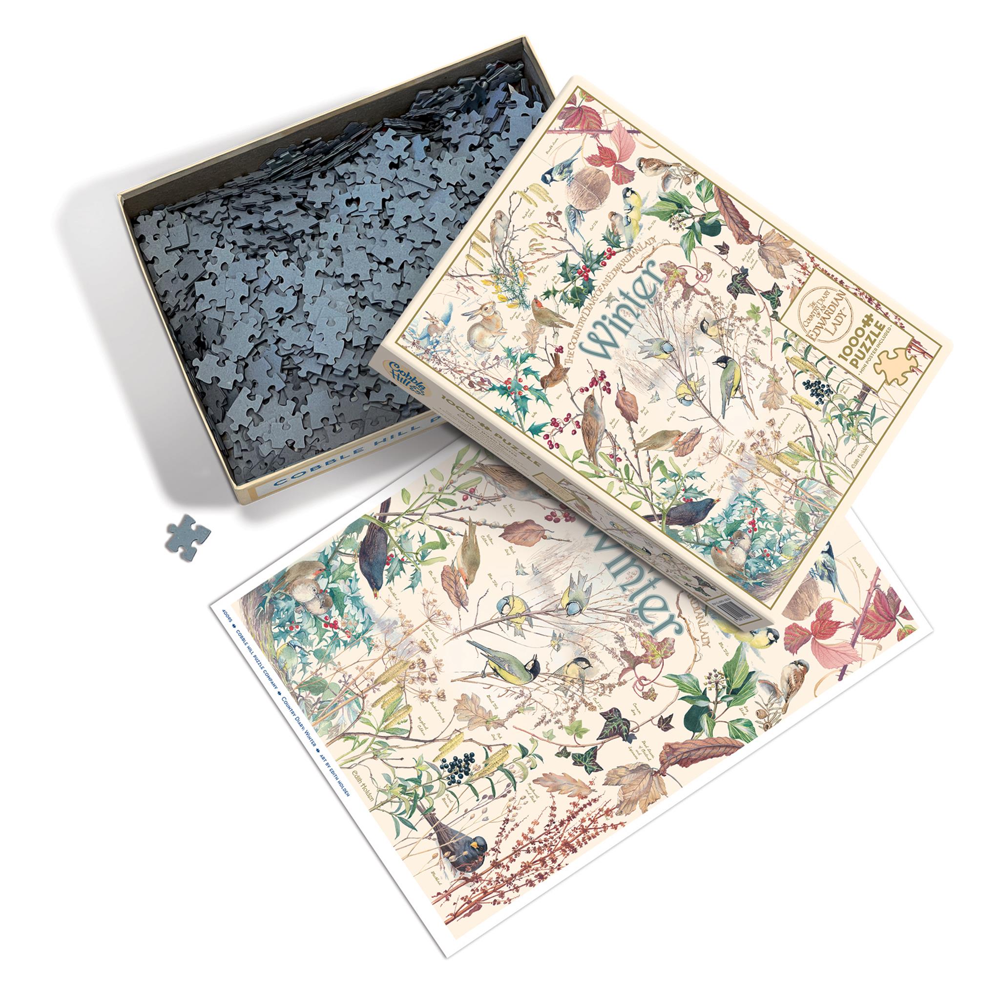 Country Diary: Winter 1000 Piece Puzzle Cobble Hill