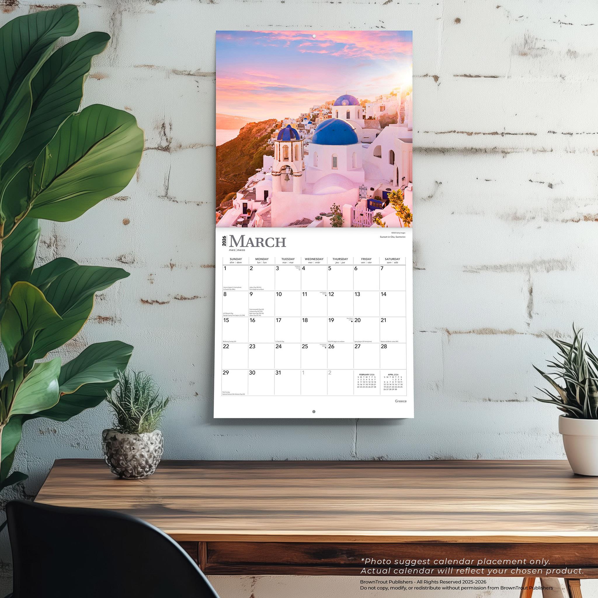 Greece 2026 Wall Calendar - Online Exclusive