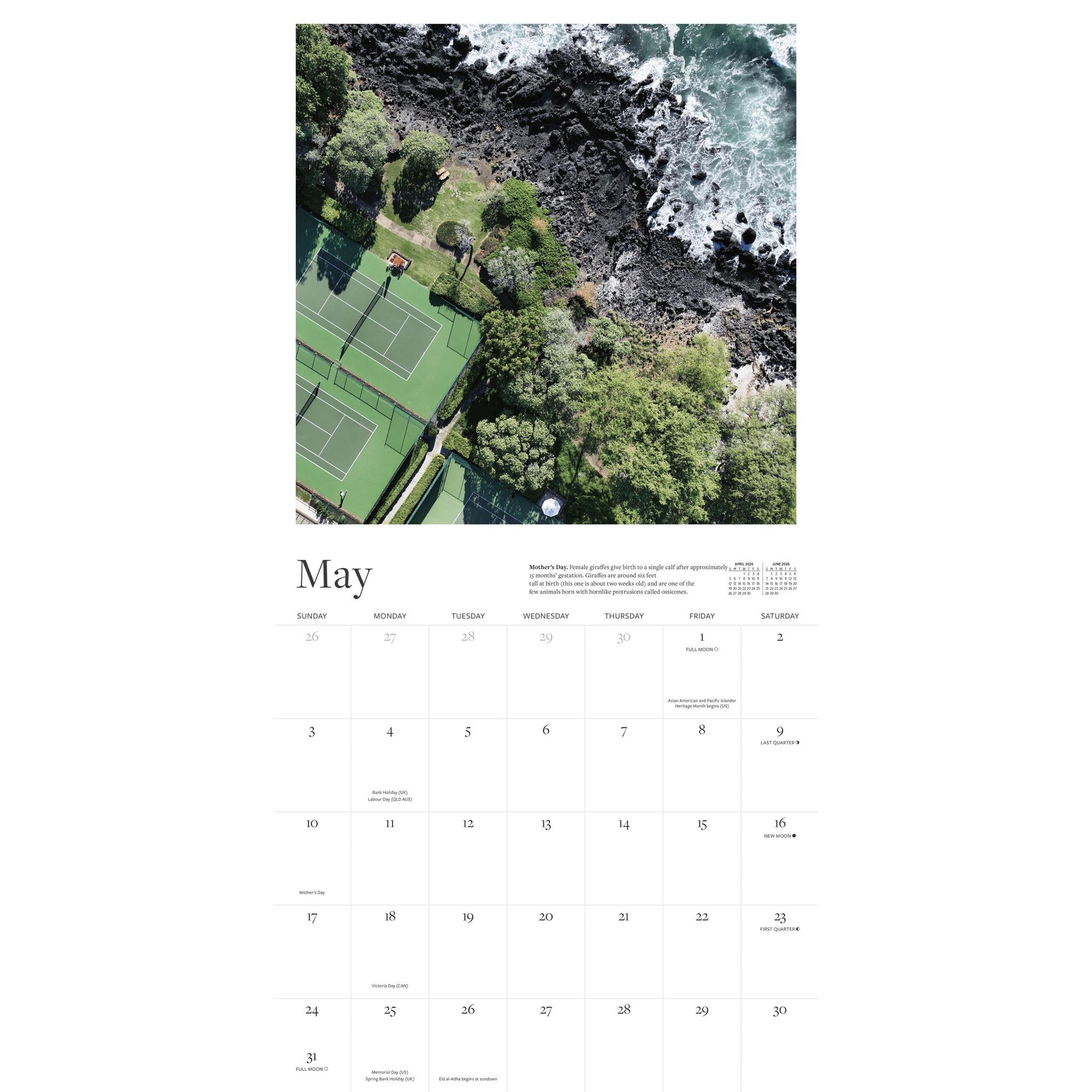 The Tennis Court 2026 Wall Calendar - Online Only
