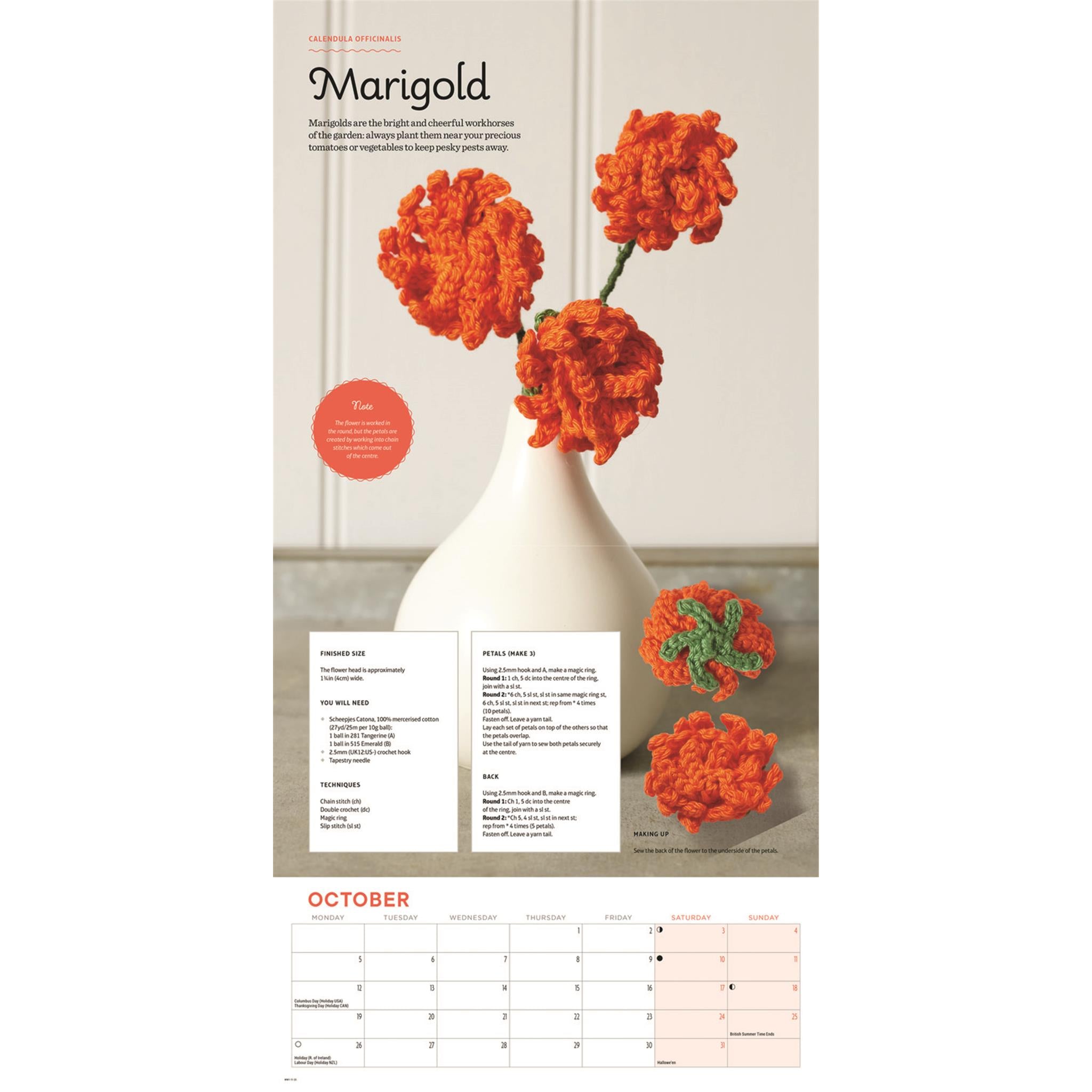 Crocheted Houseplants 2026 Wall Calendar