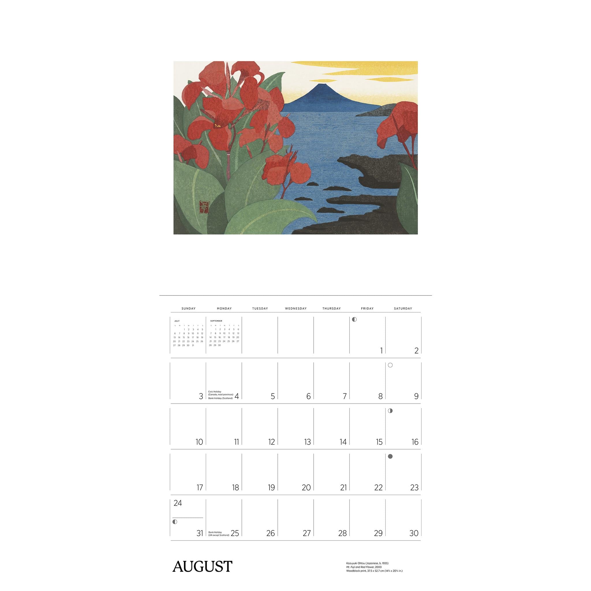 Serenity Kazuyuki Ohtsu Wall 2025 Calendar