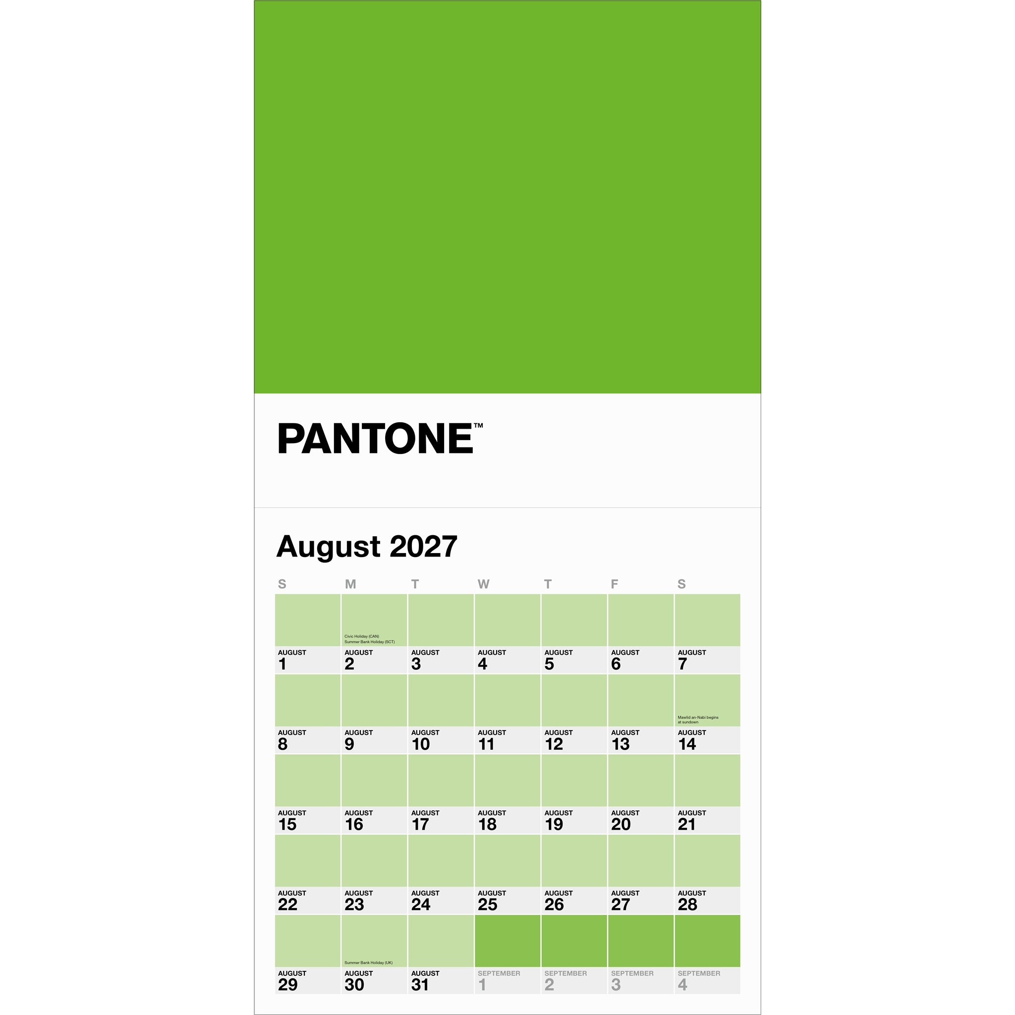 Pantone 2027 Wall Calendar - Online Only