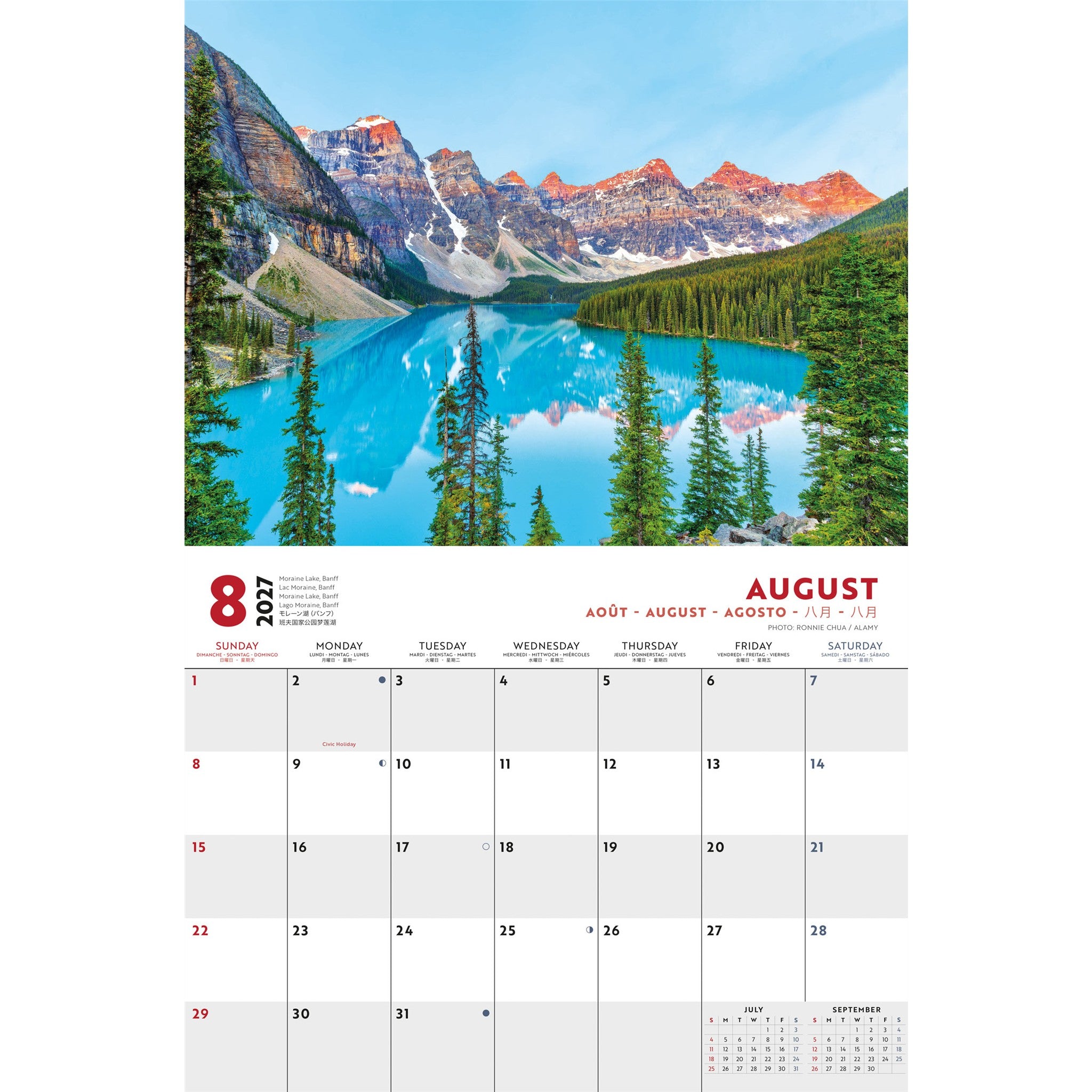 Canadian Rockies 2027 Wall Calendar