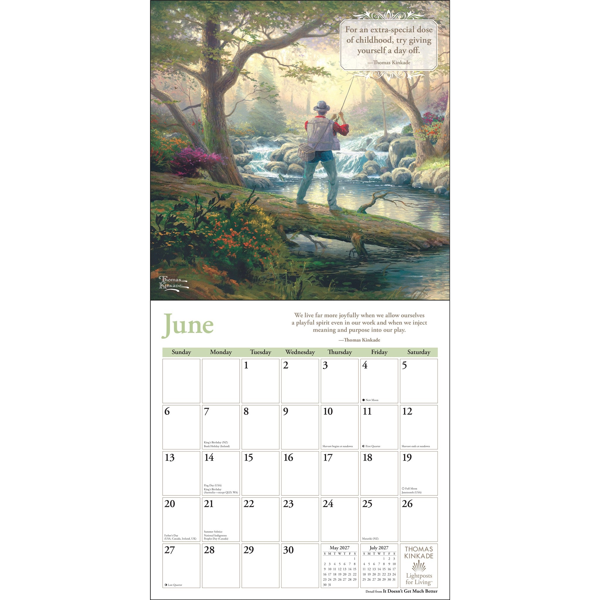 Thomas Kinkade Lightposts for Living 2027 Wall Calendar