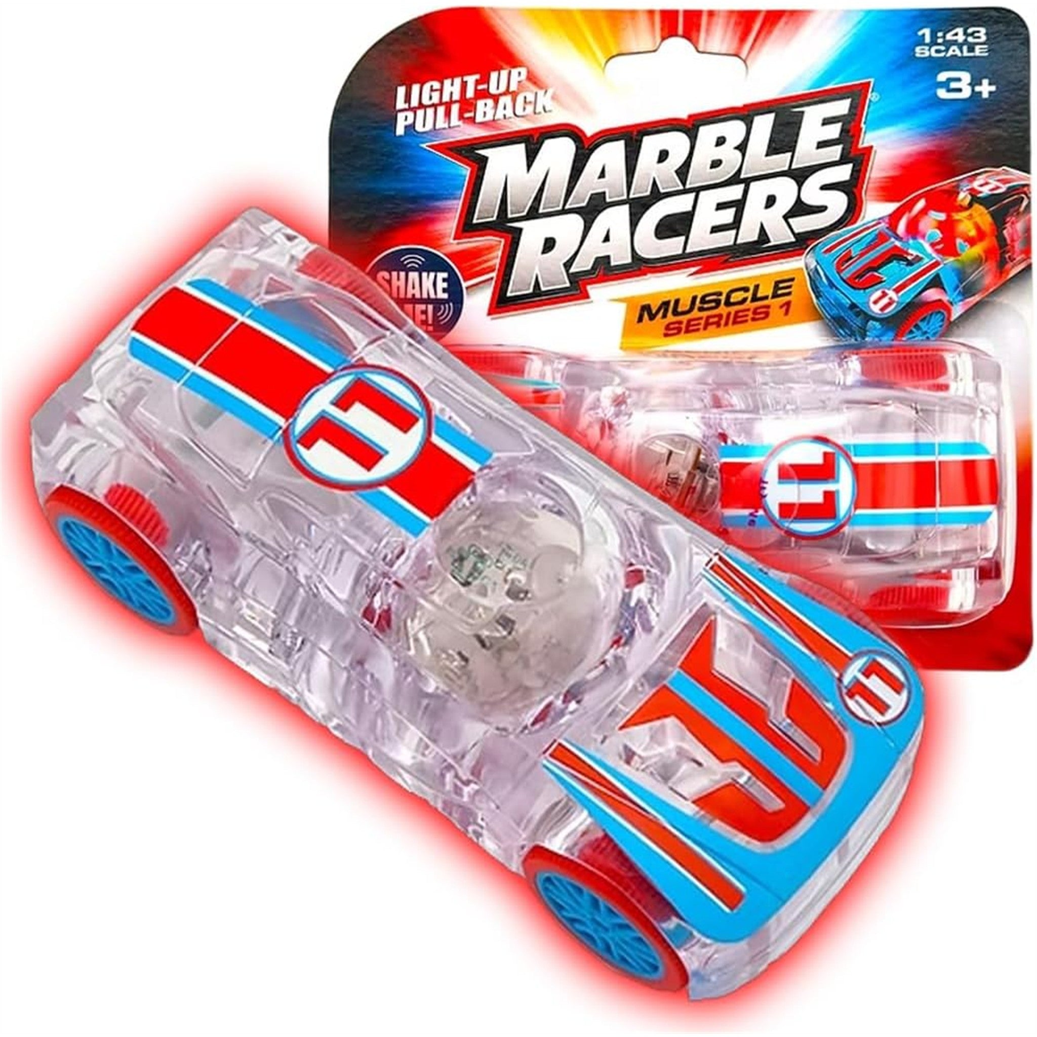 Red/Blue Muscle Car Marble Racer