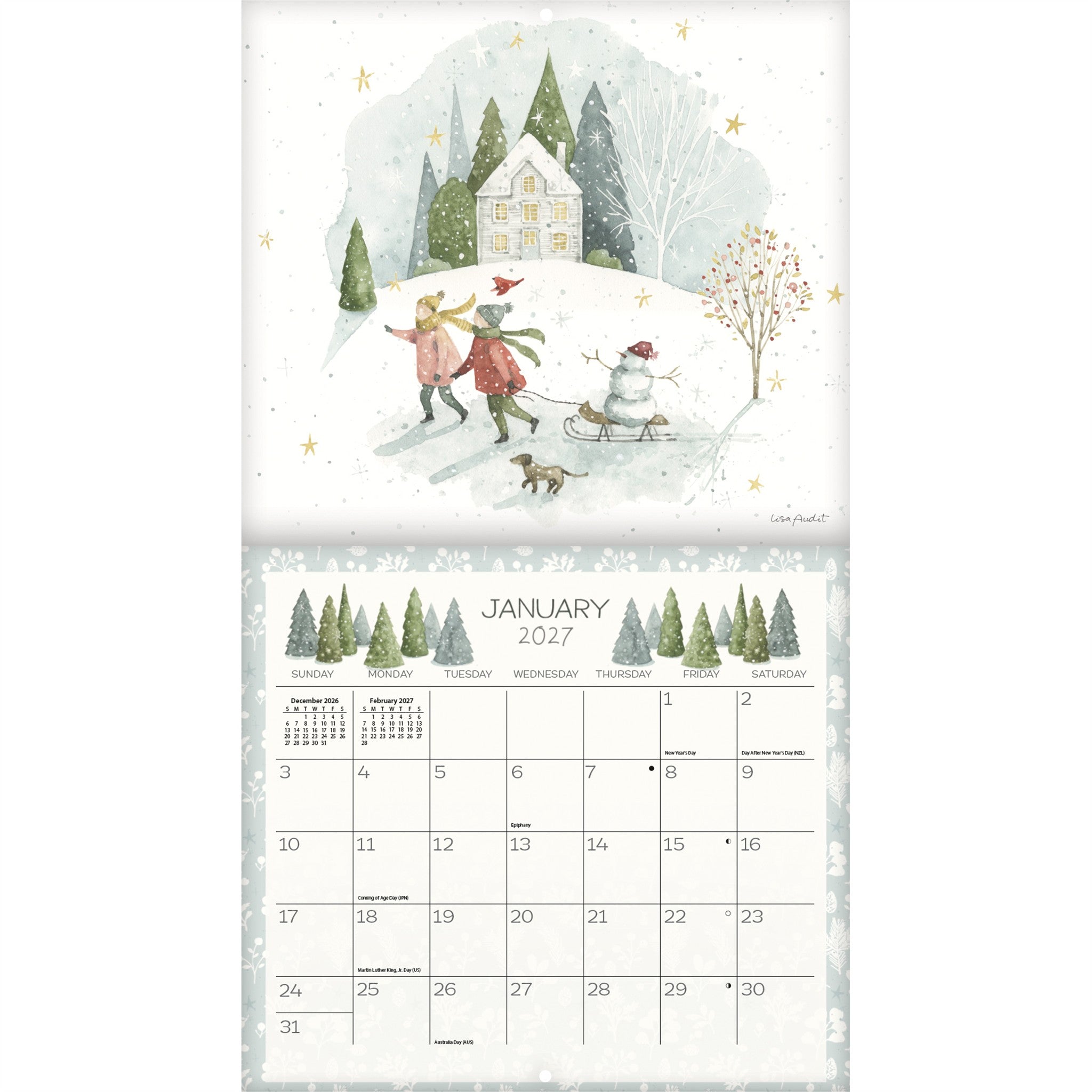 Blissful Moments 2027 Wall Calendar