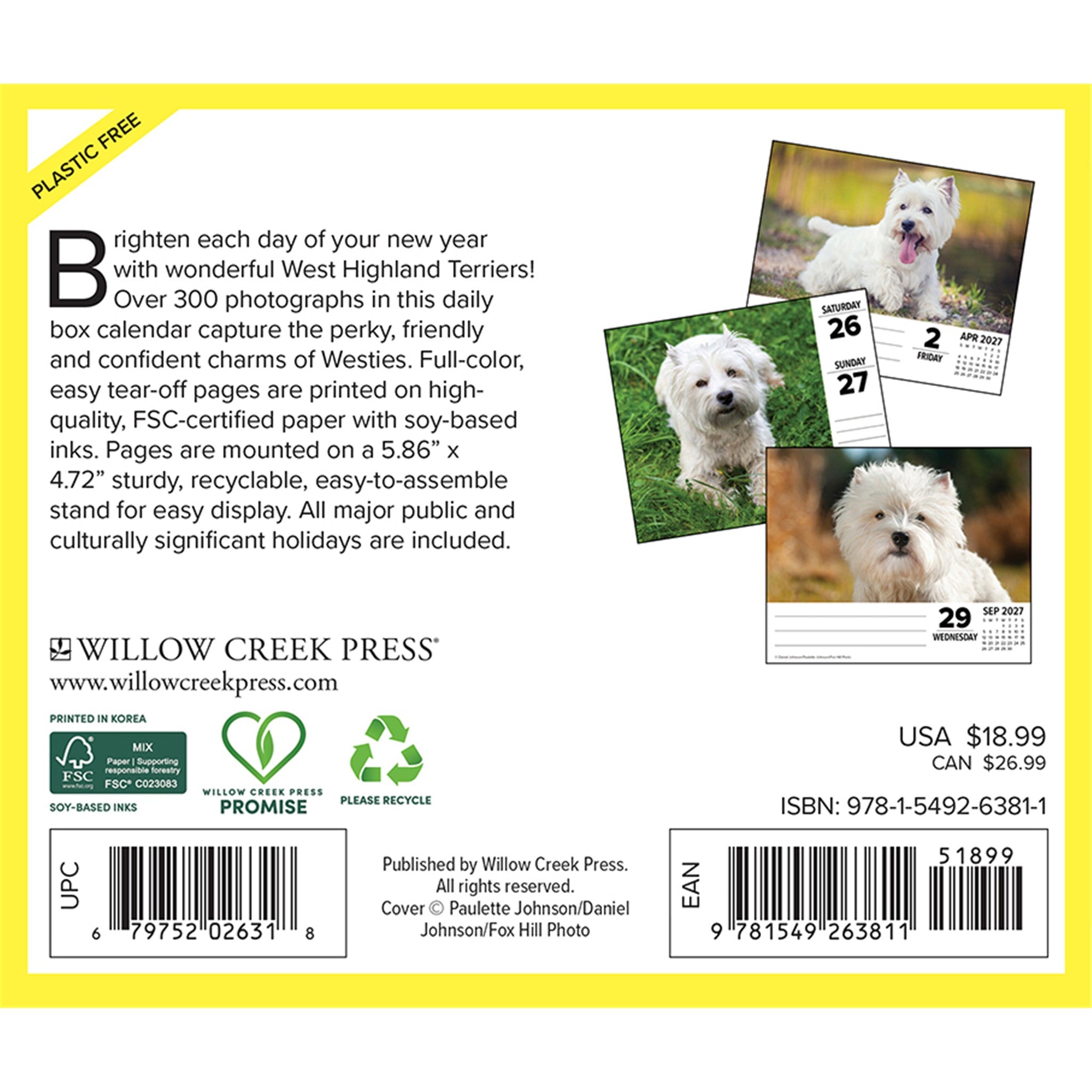 Westies 2027 Box Calendar - Online Only