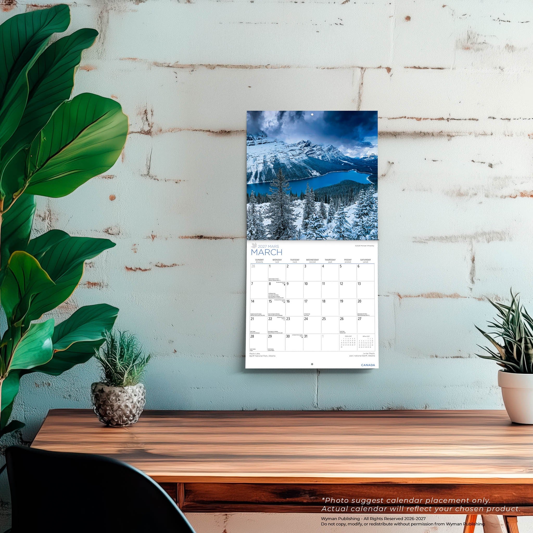 Canada 2027 Medium Mini Calendar