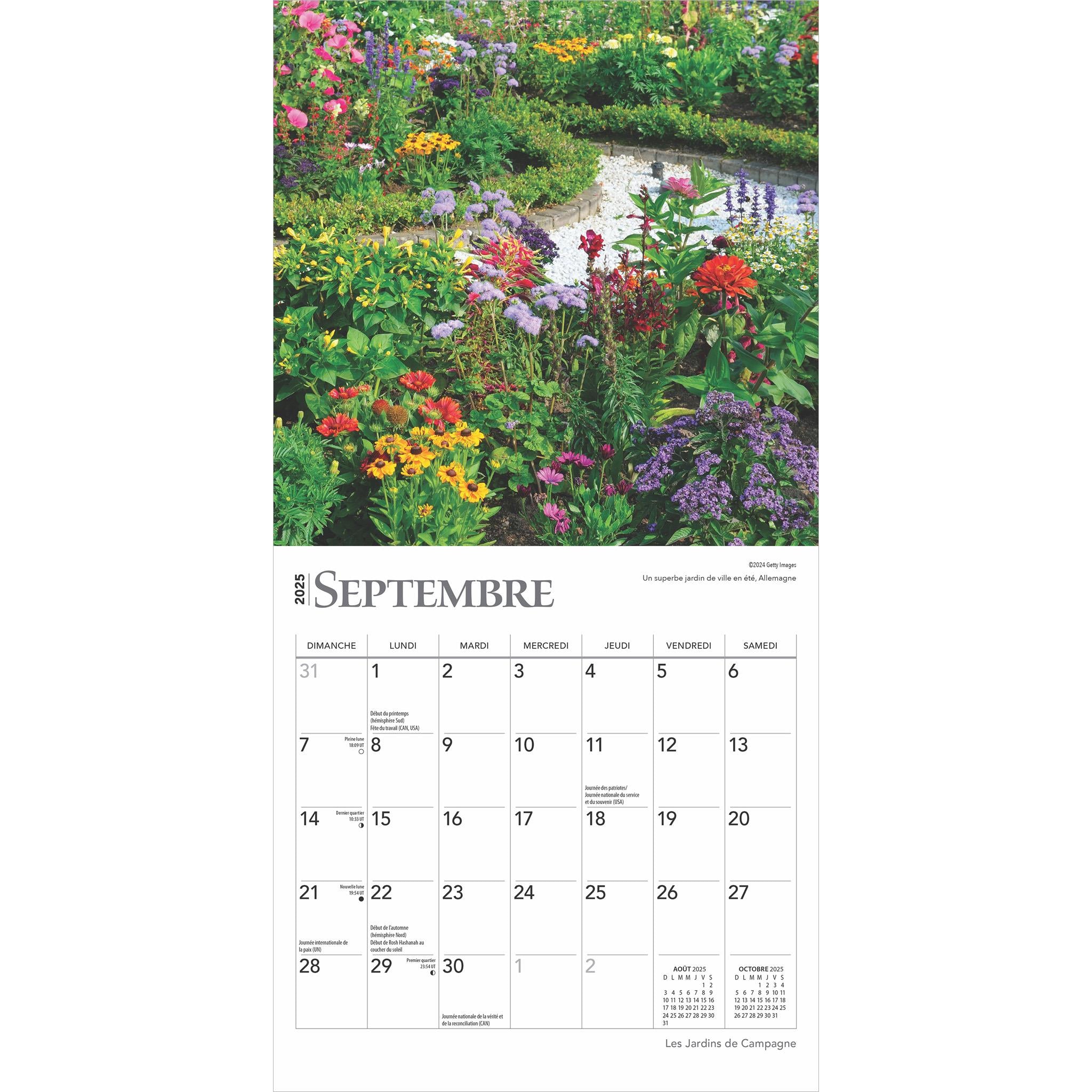Les Jardins De Campagne Mini 2025 Calendar (French)