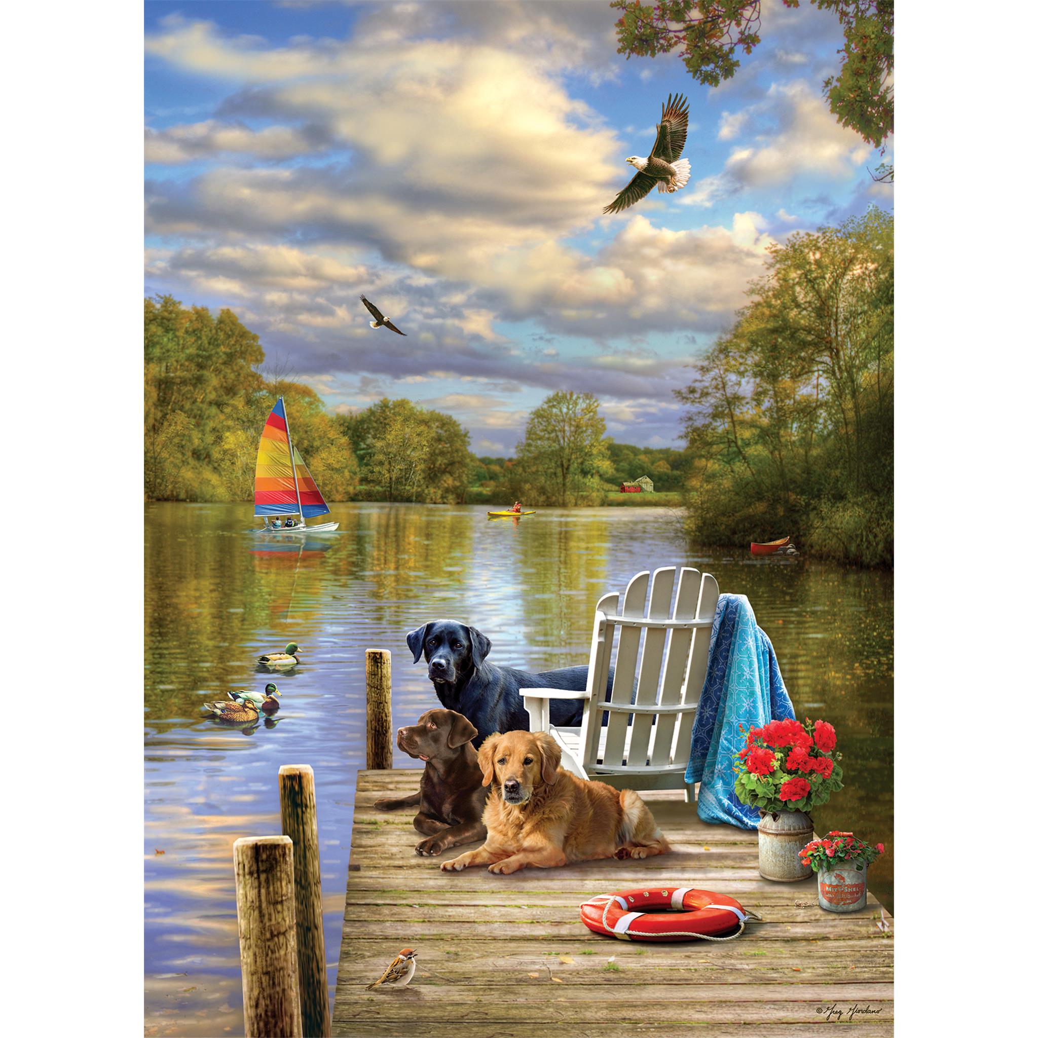 Dog Day Afternoon 1000 Piece Puzzle Cobble Hill