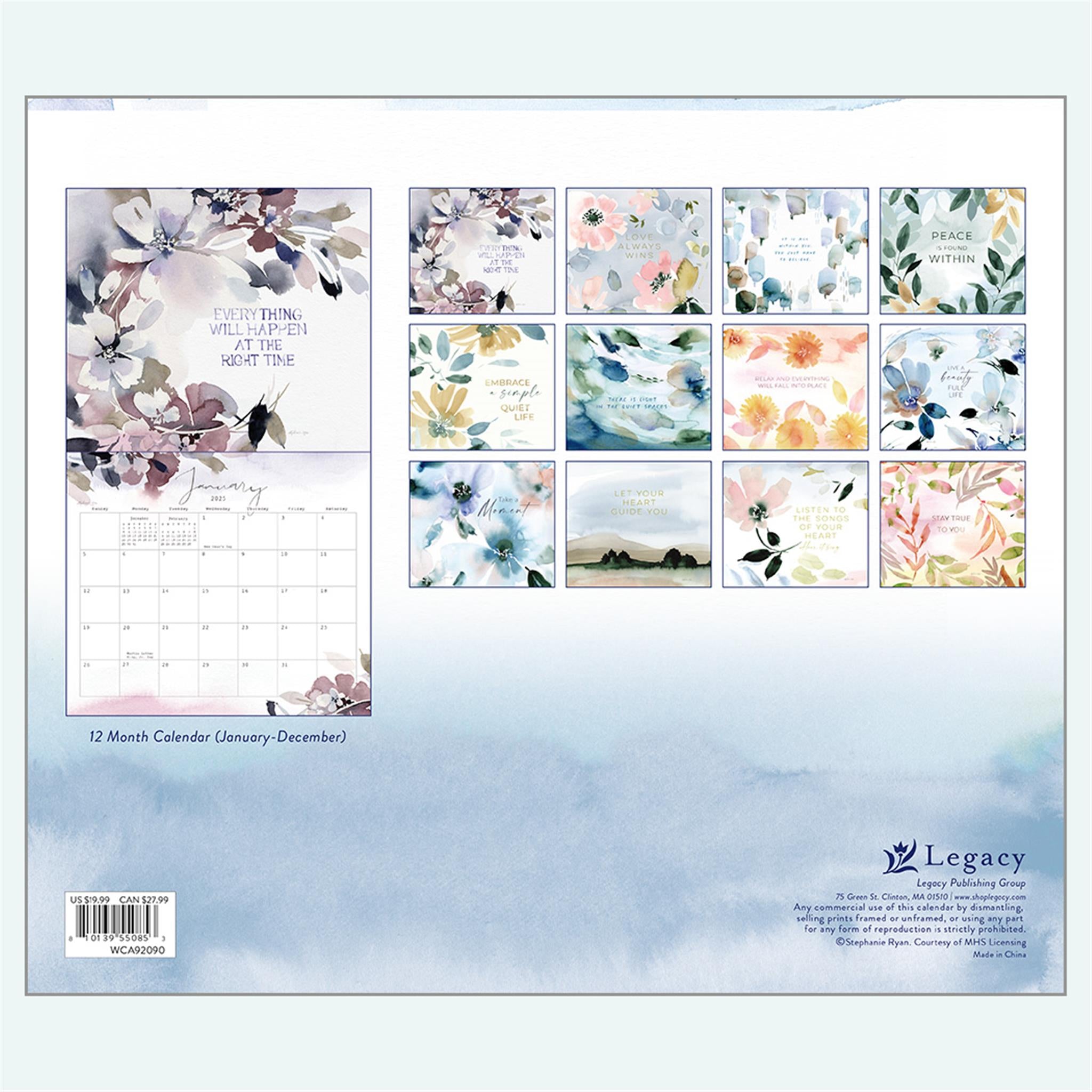 Gratitude Special Edition Wall 2025 Calendar
