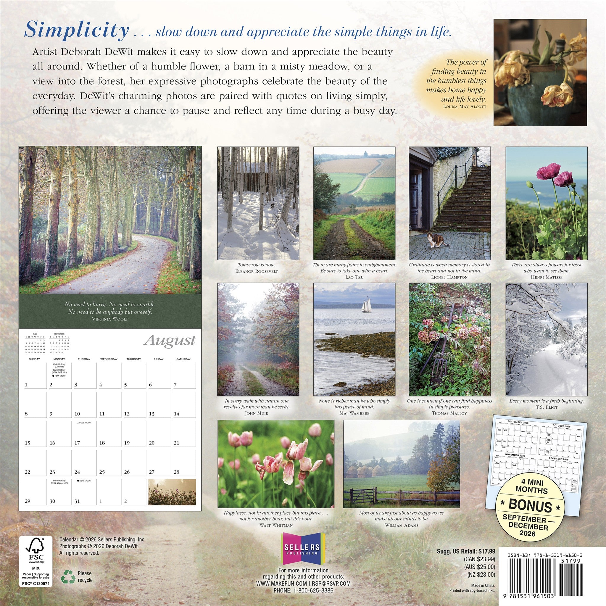 Simplicity 2027 Wall Calendar