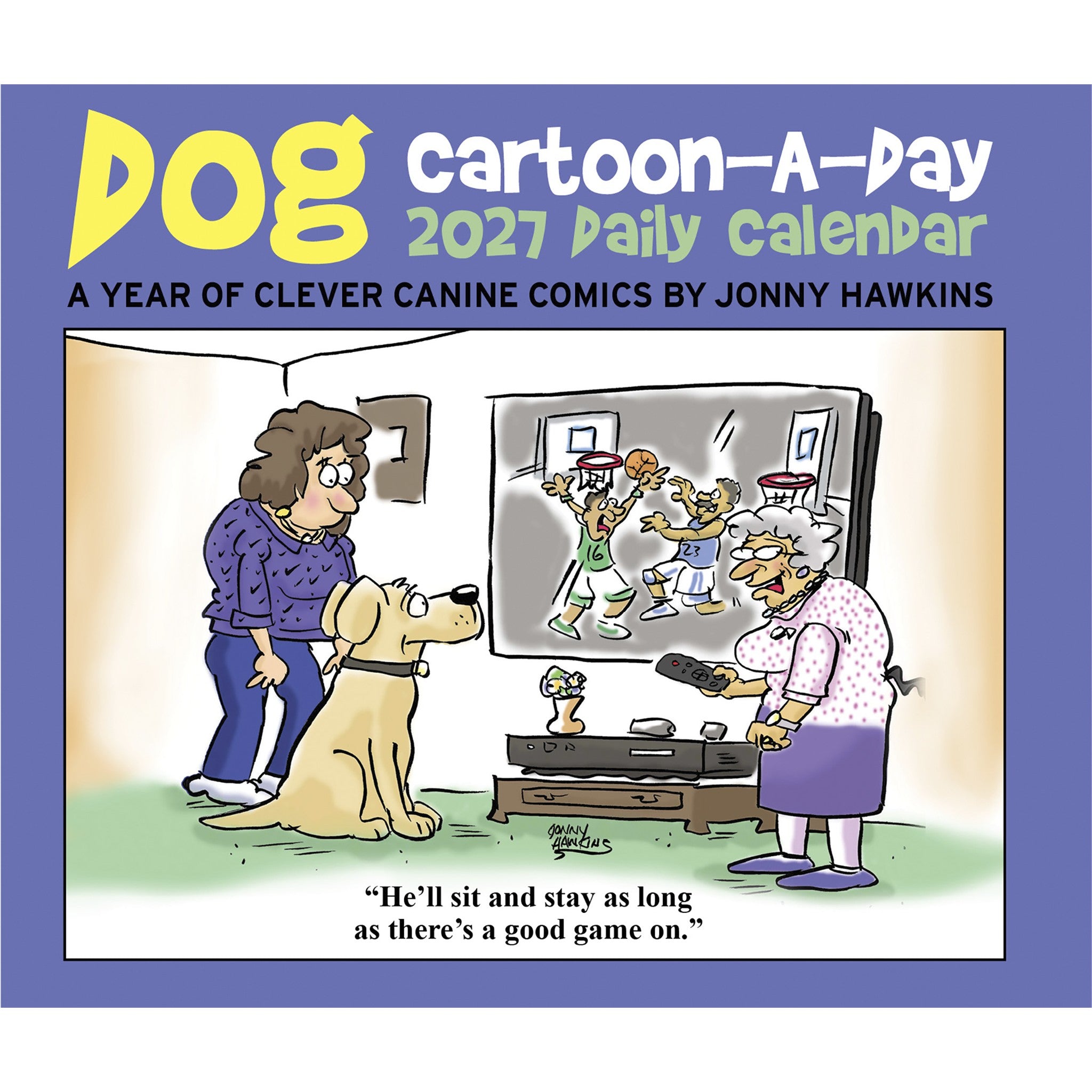 Dog Cartoon-a-Day by Jonny Hawkins 2027 Box Calendar - Online Only