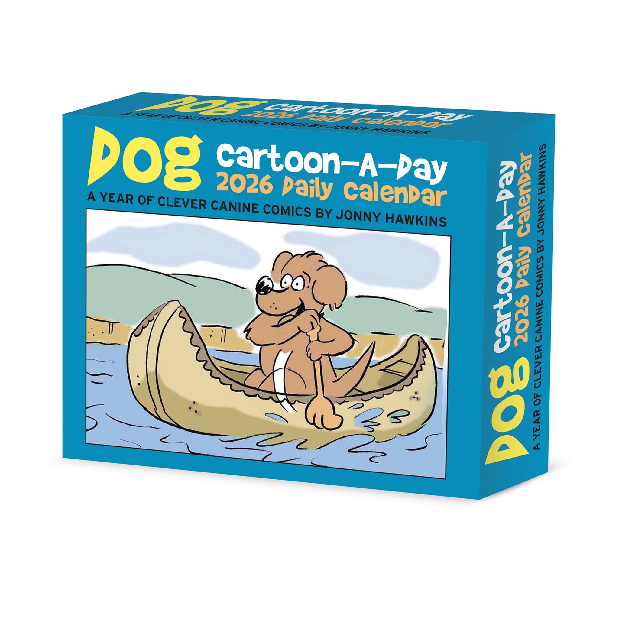 Dog Cartoon A Day By Jonny Hawkins 2026 Box Calendar - Online Only