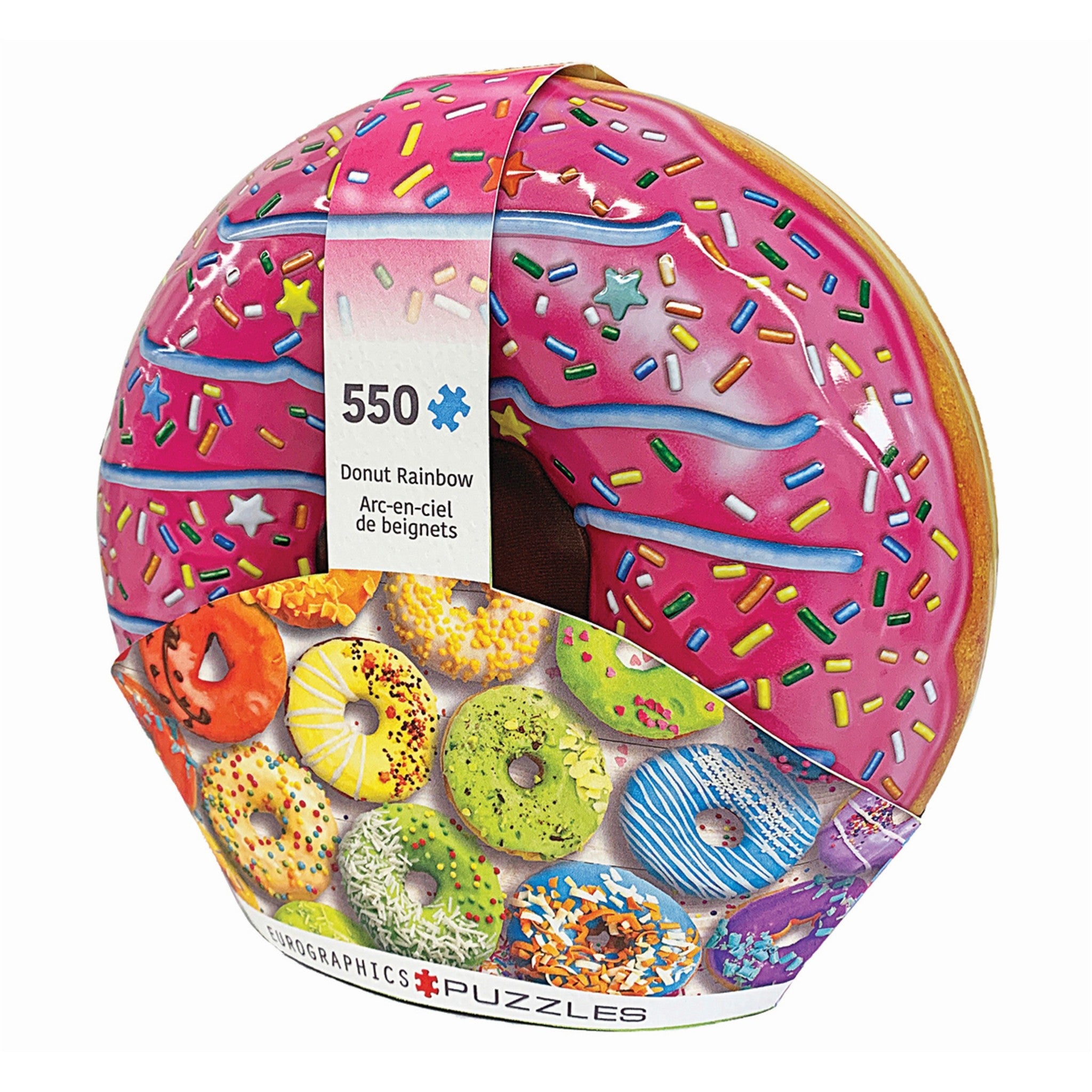 Donut 550 Piece Puzzle in Shaped Tin