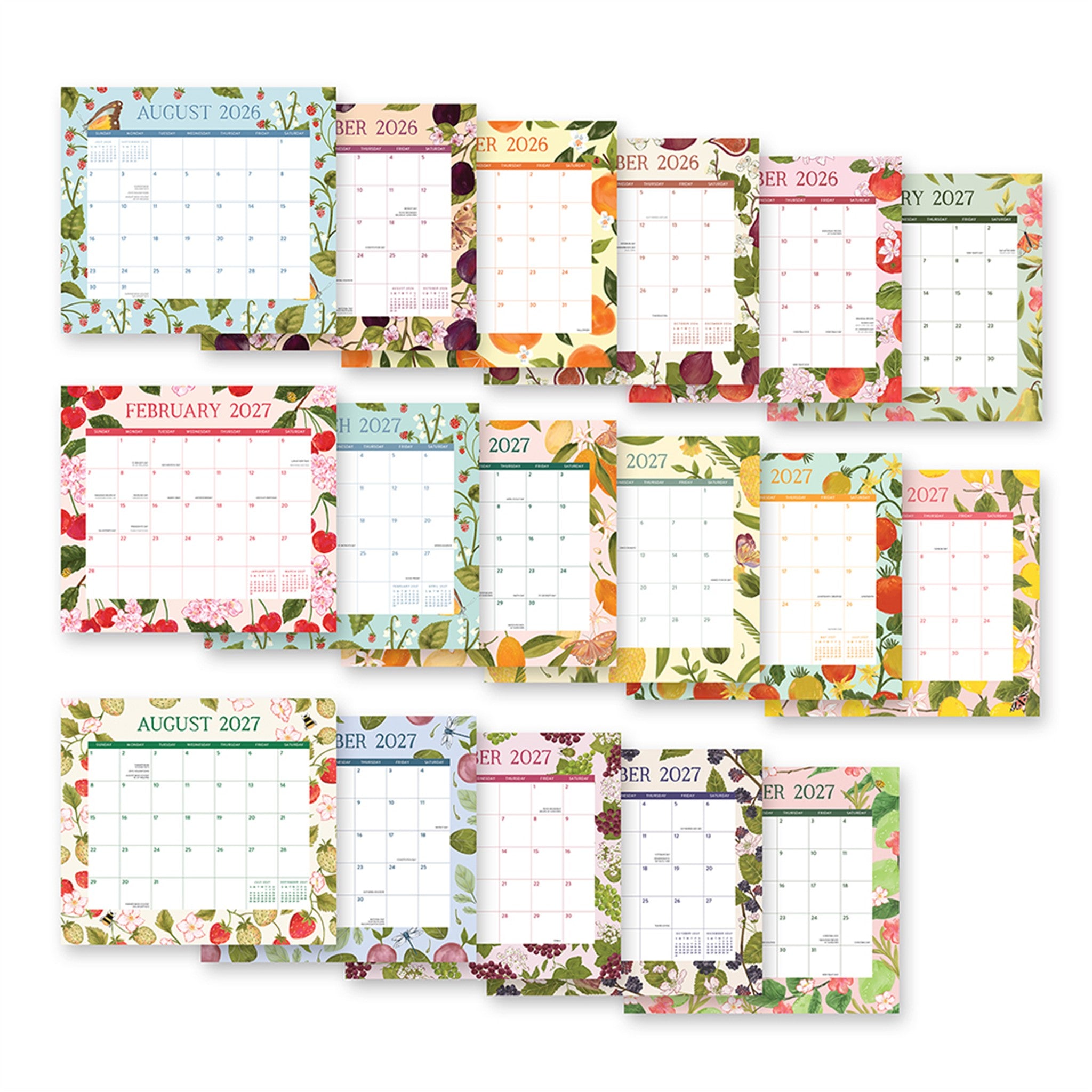 Fruit and Flora Magnetic Pad Exclusive 2026-2027 Mini Calendar