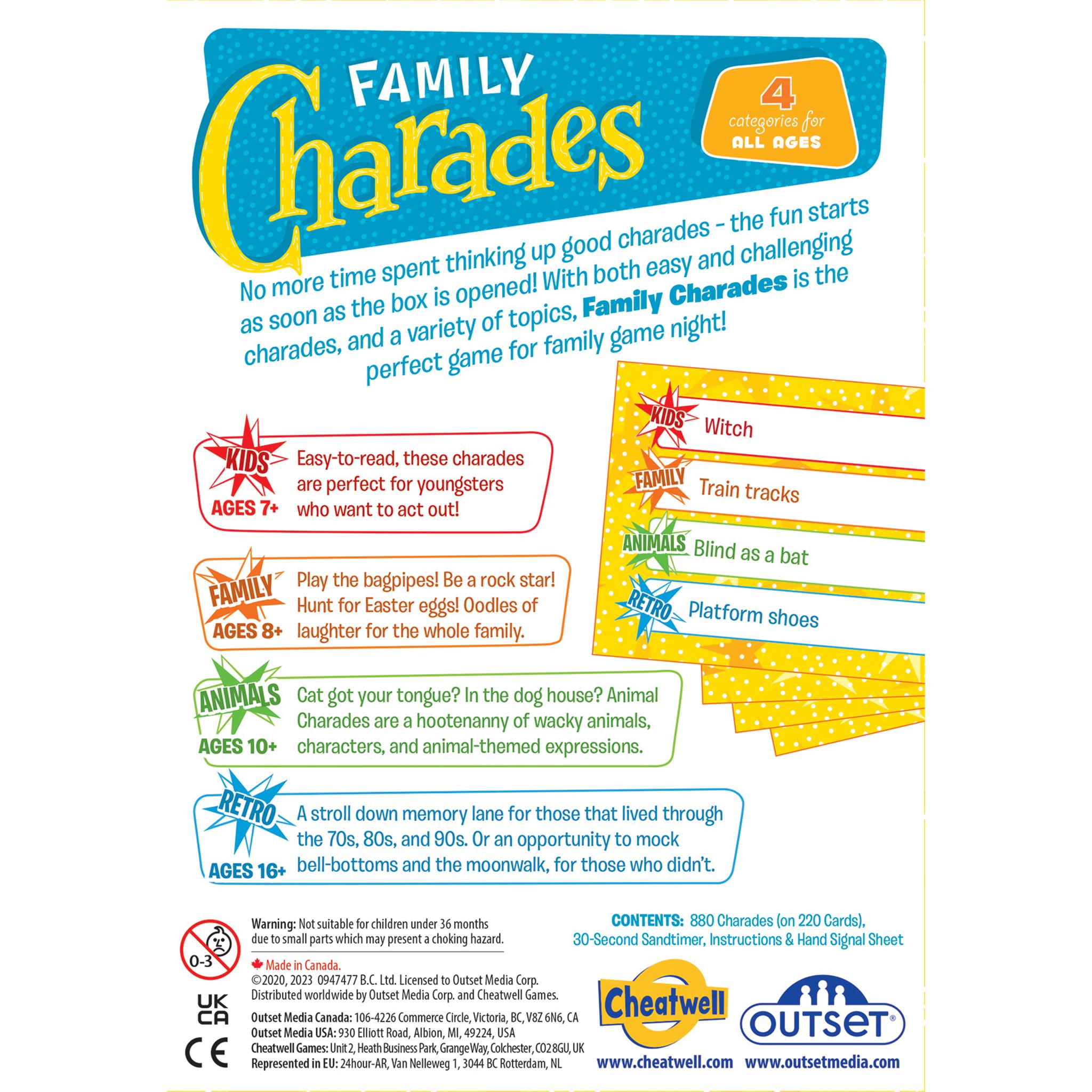 Family Charades Retro Design