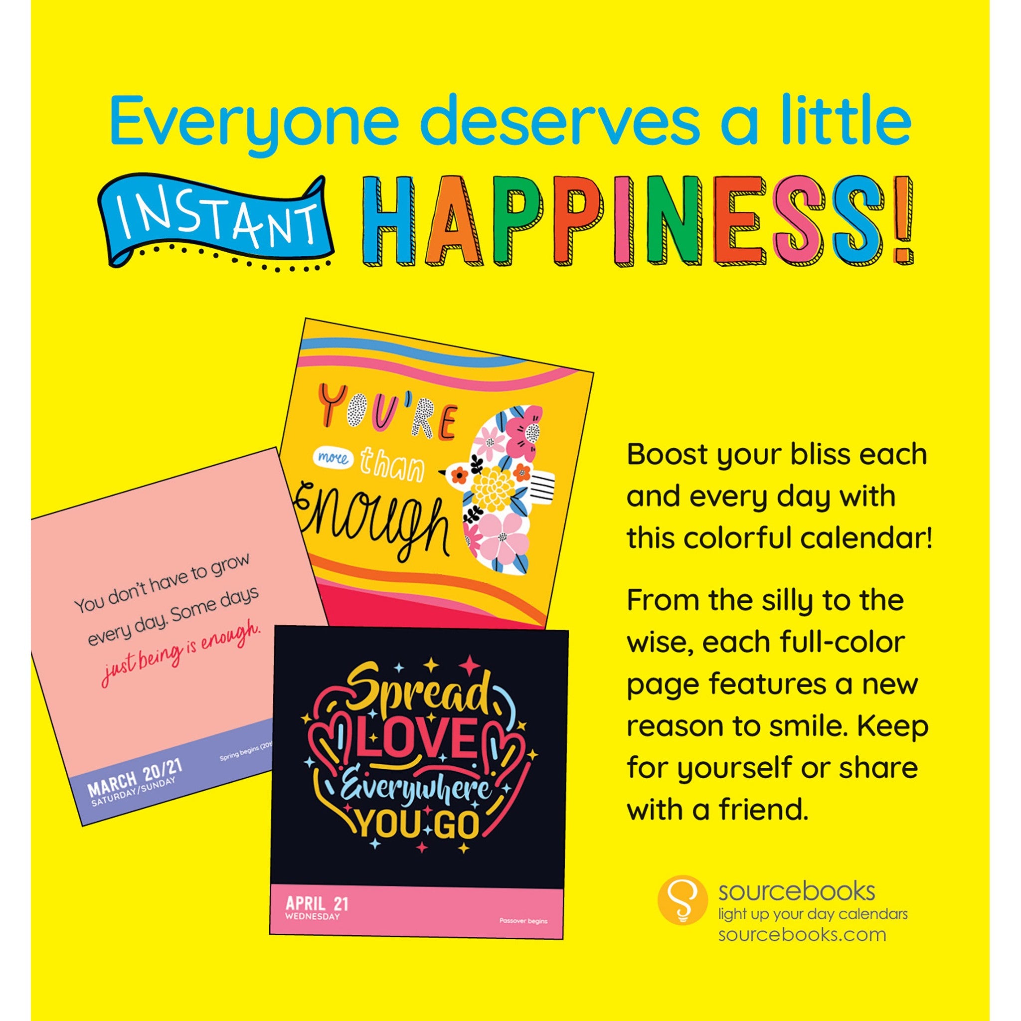 Instant Happy Notes 2027 Box Calendar