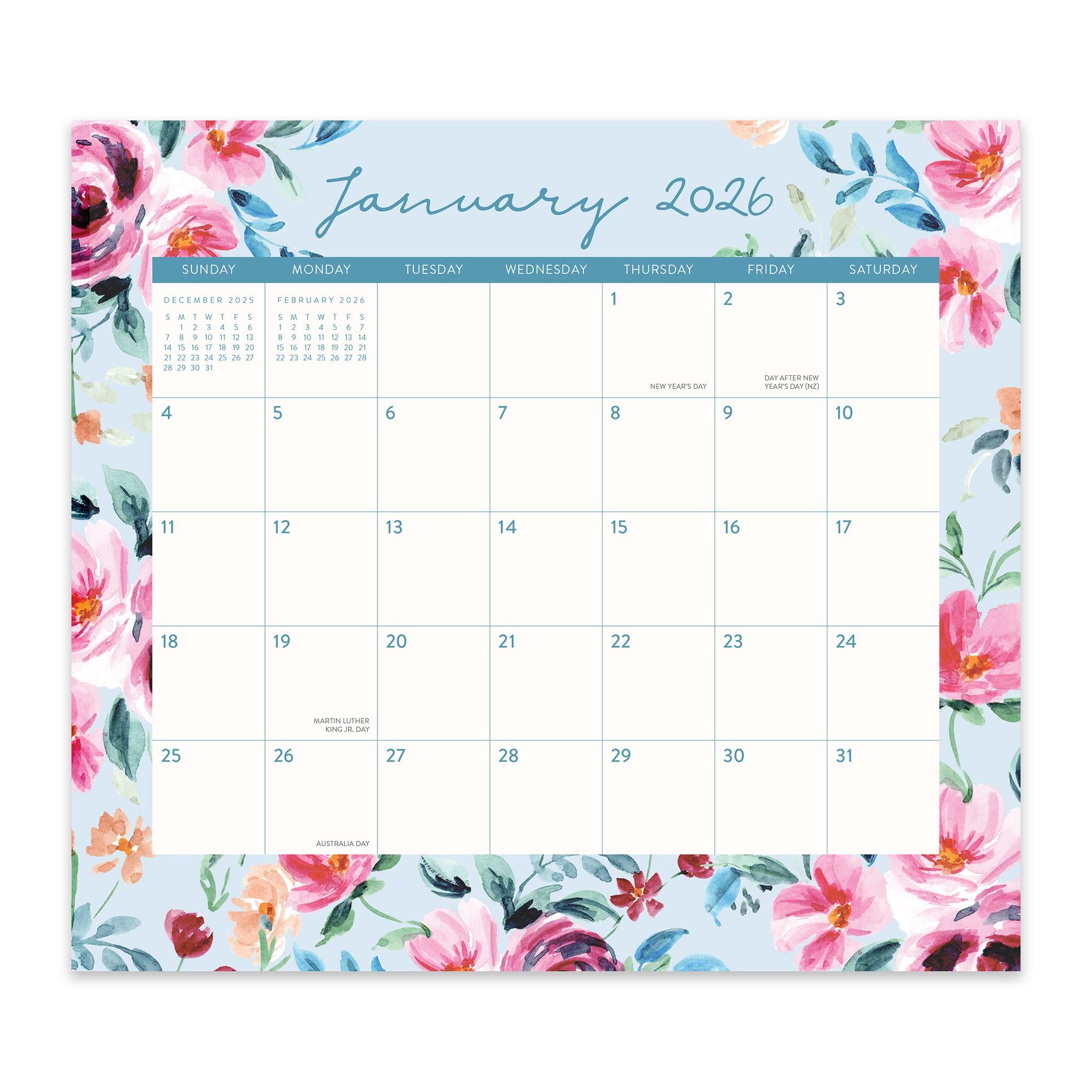 Bella Flora 2025-2026 Exclusive Mini Magnetic Pad Calendar