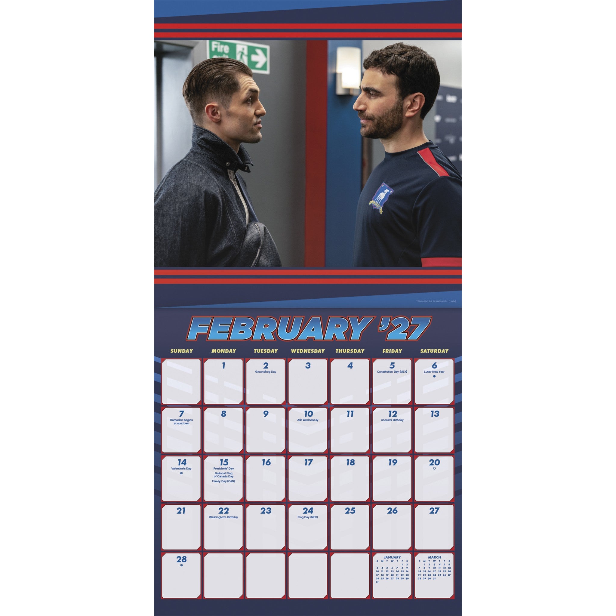 Ted Lasso 2027 Wall Calendar