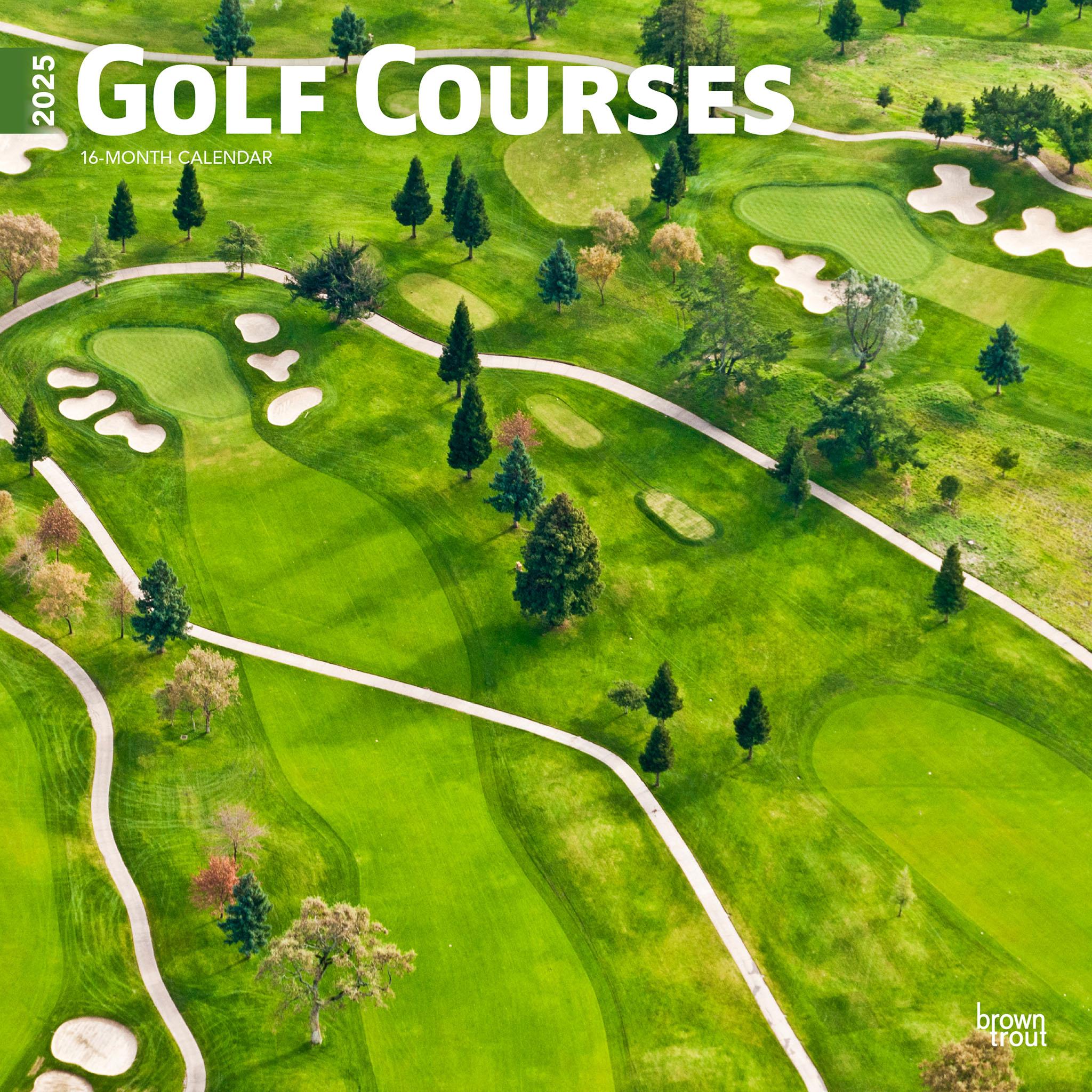 Golf Courses Wall 2025 Calendar