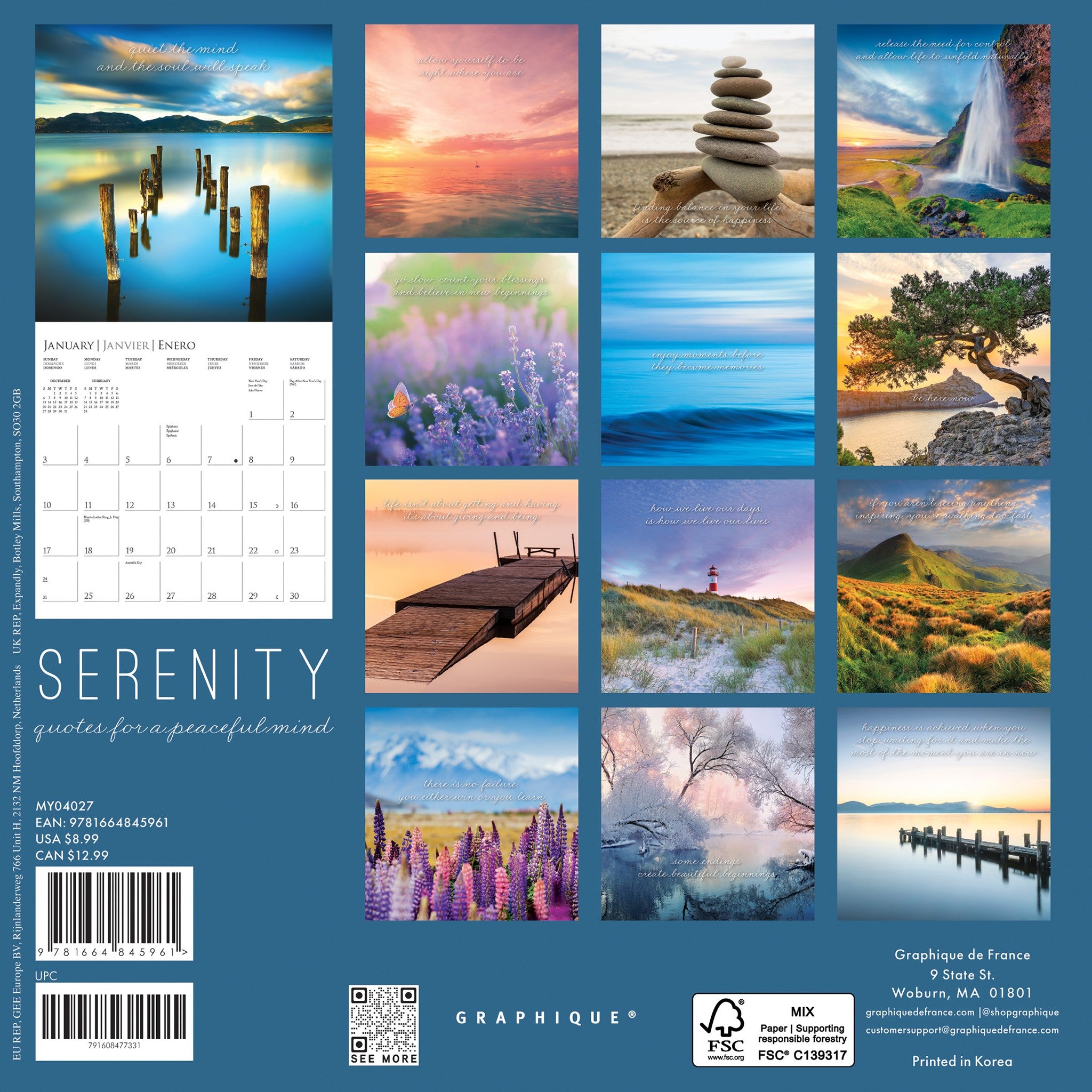 Serenity 2027 Mini Calendar - Online Only