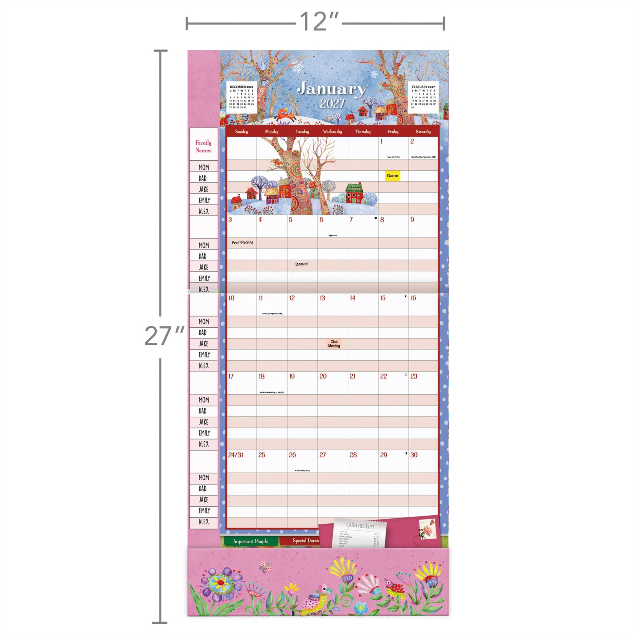 Simply Grateful Plan-It 2027 Wall Calendar - Online Only