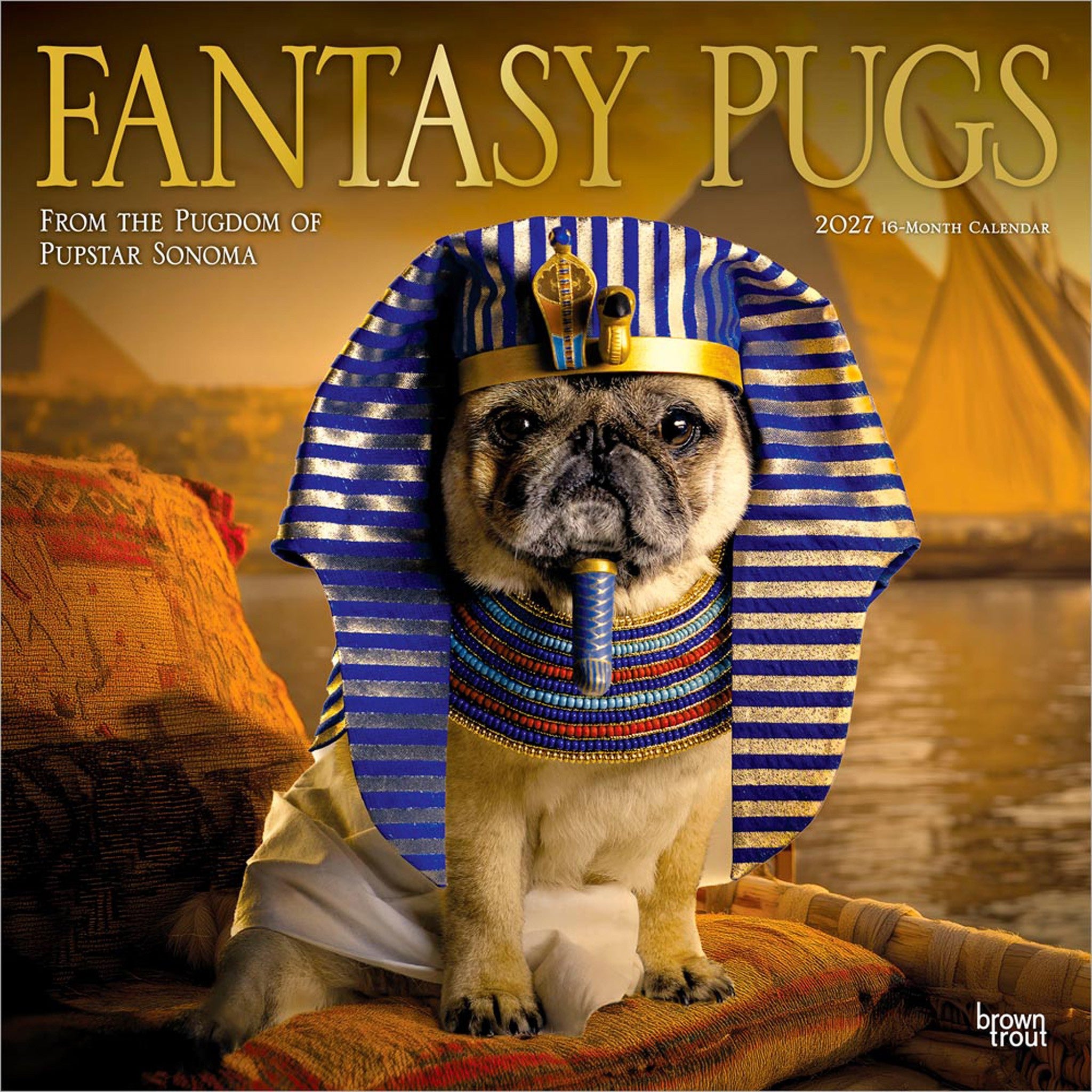 Fantasy Pugs 2027 Wall Calendar