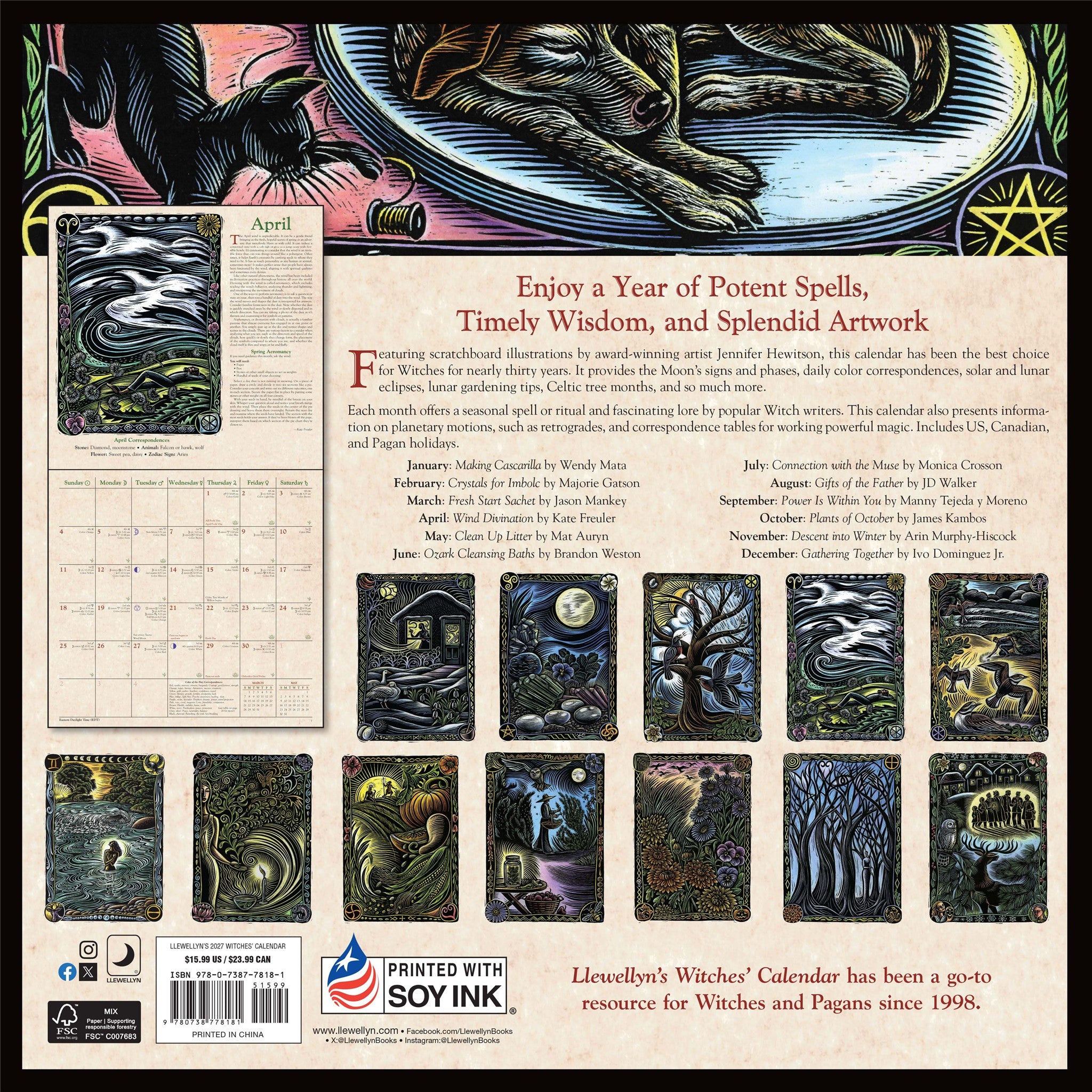 Witches' 2027 Wall Calendar