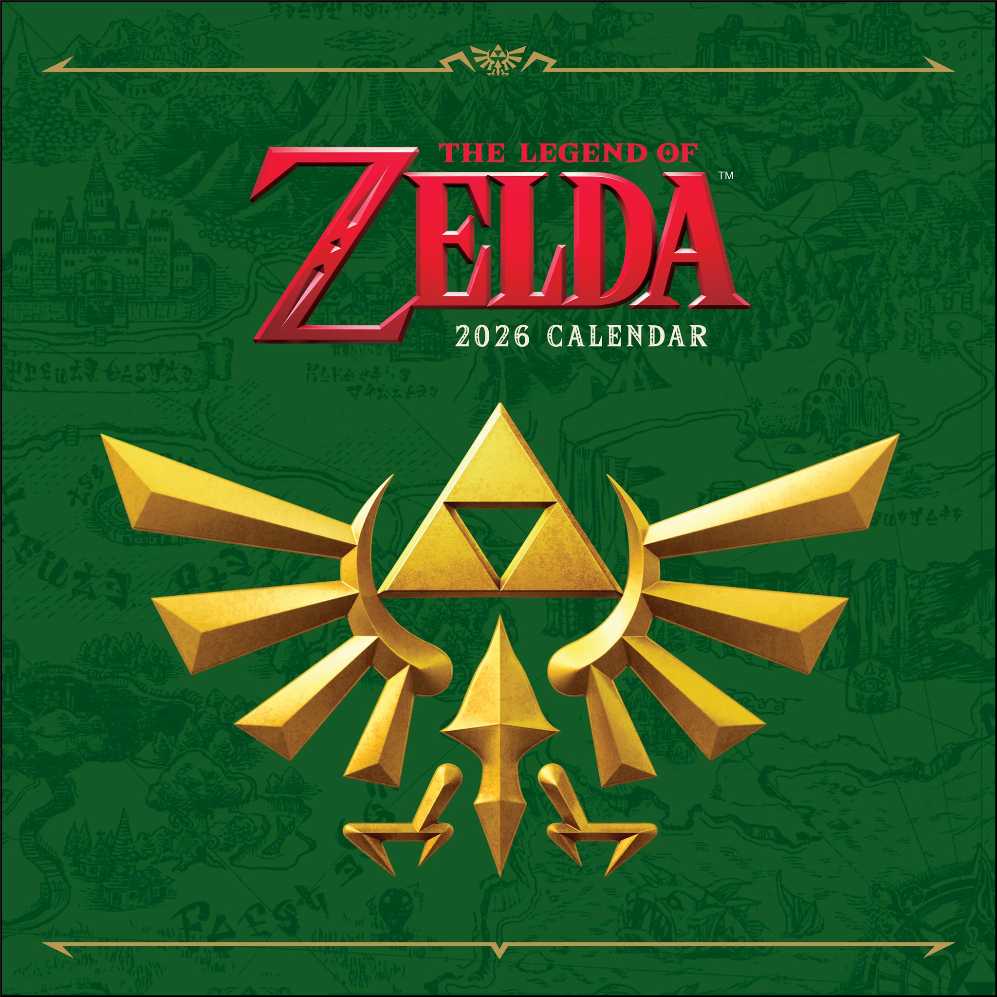 Legend Of Zelda Wall  2026 Calendar