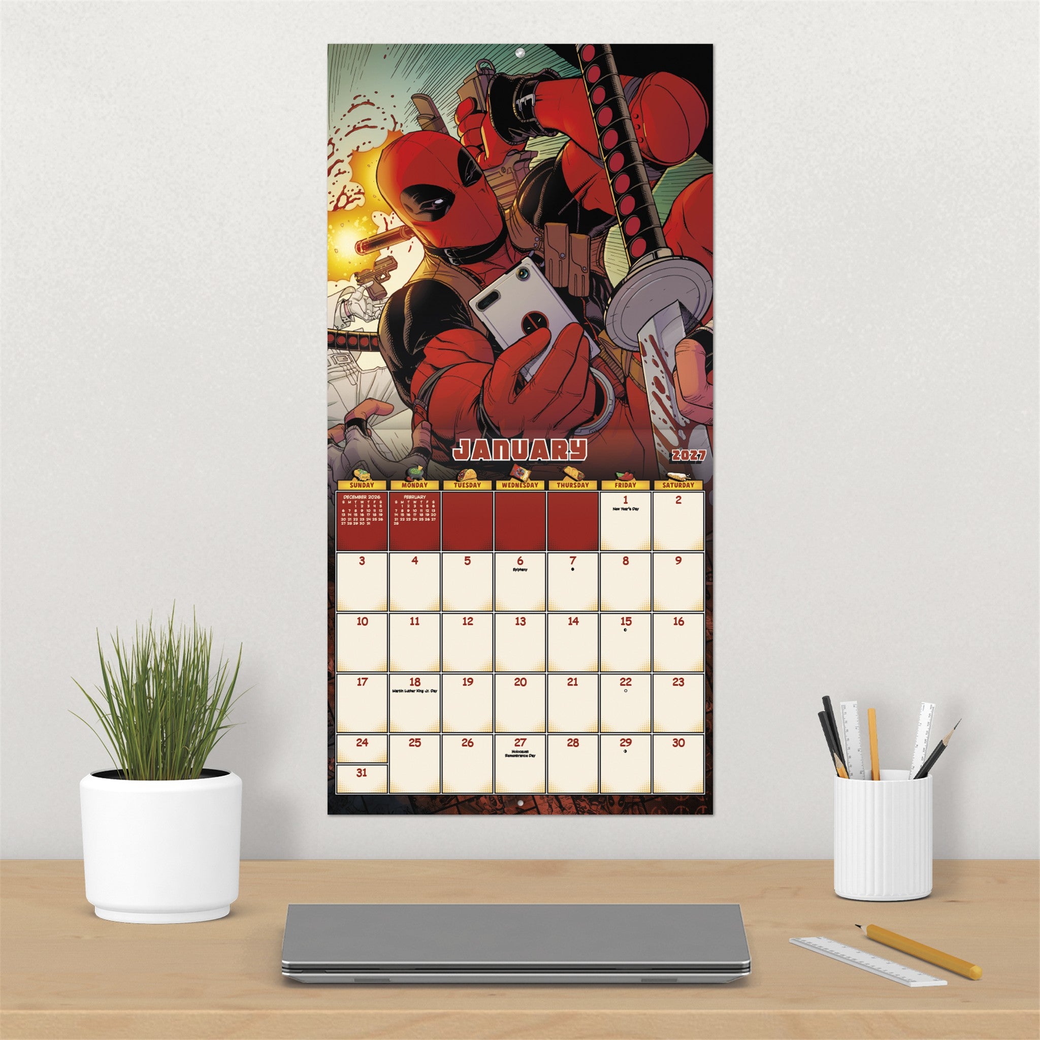 Deadpool 2027 Wall Calendar