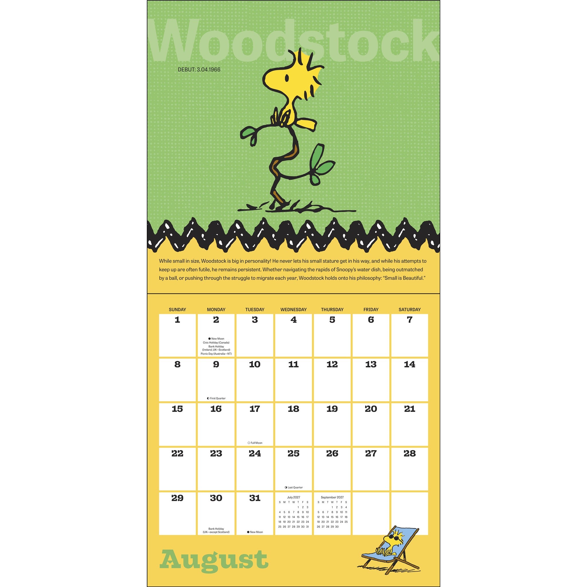 Peanuts® with Decals 2027 Wall Calendar