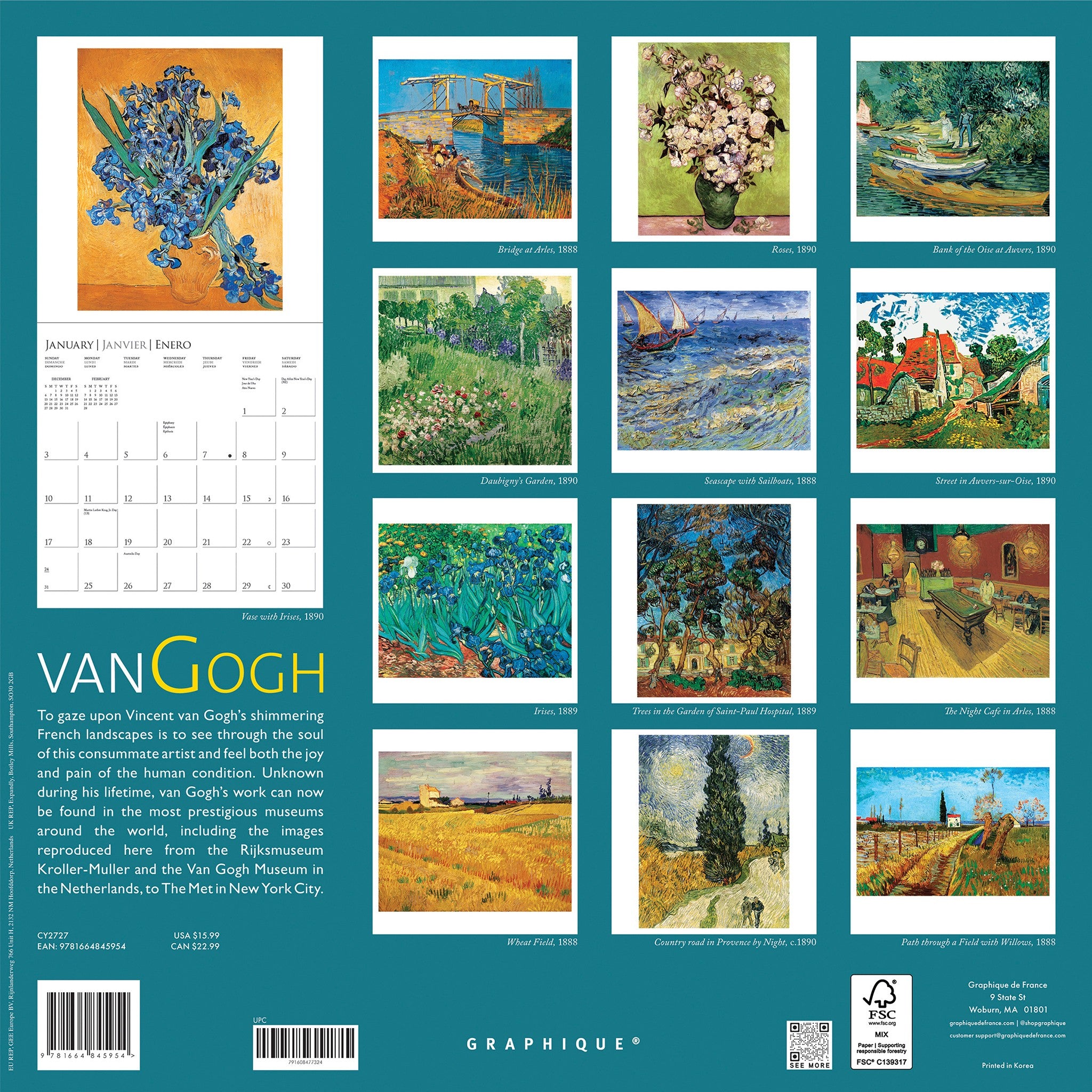 Van Gogh 2027 Wall Calendar - Online Only