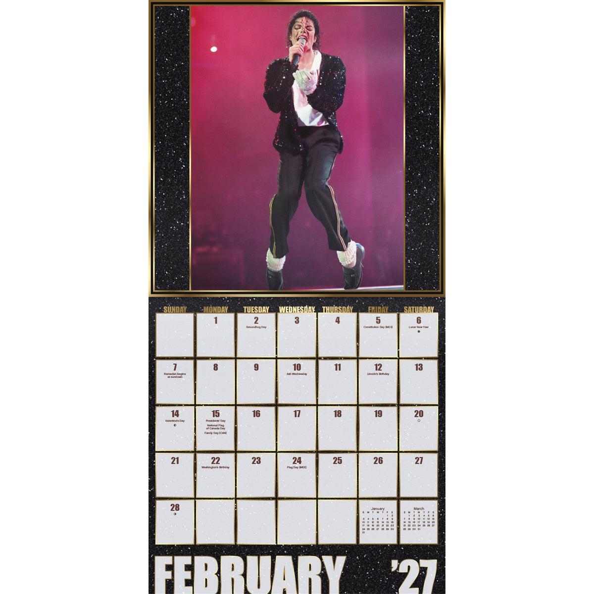 Michael Jackson 2027 Wall Calendar