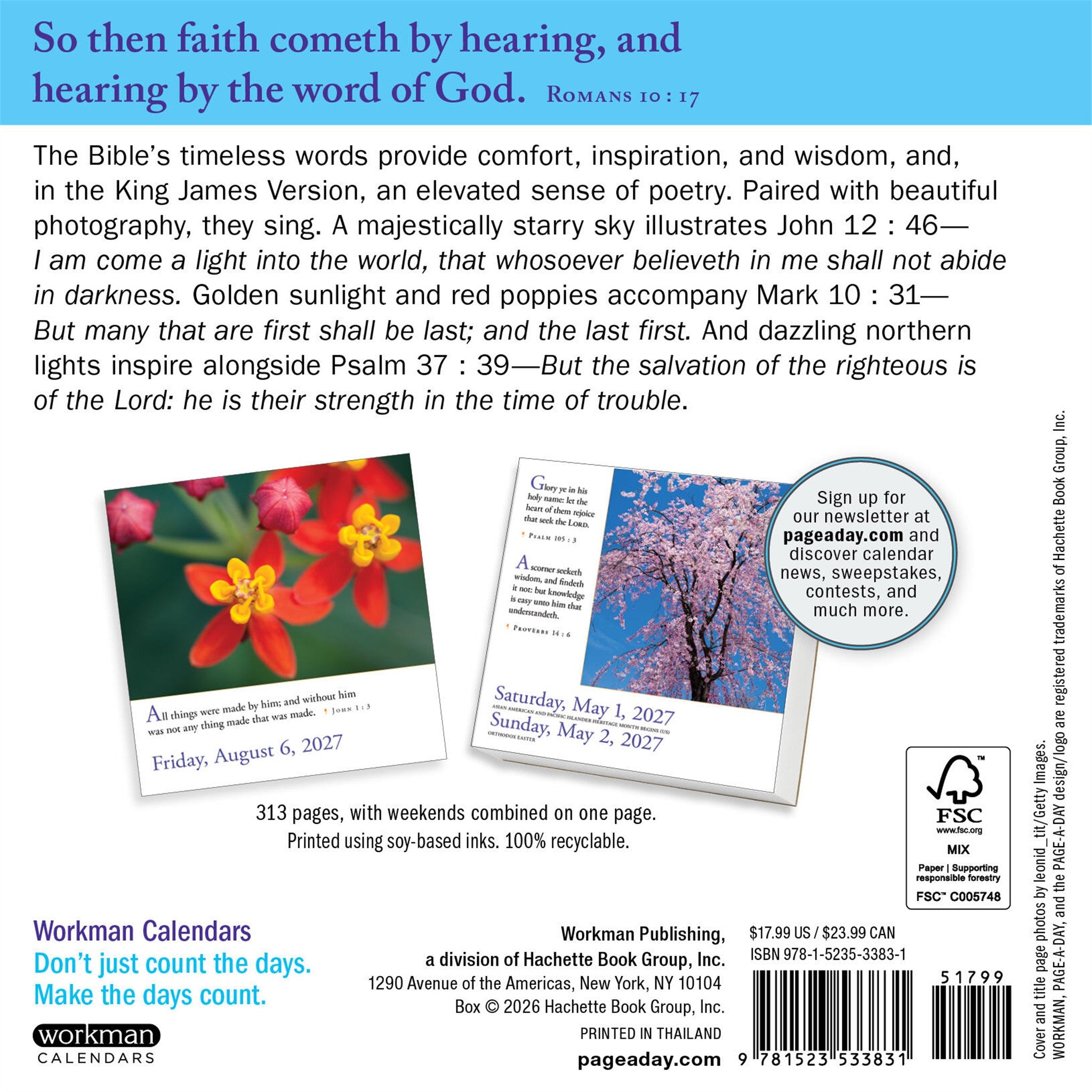 365 Bible Verses a Year for 2027 Box Calendar