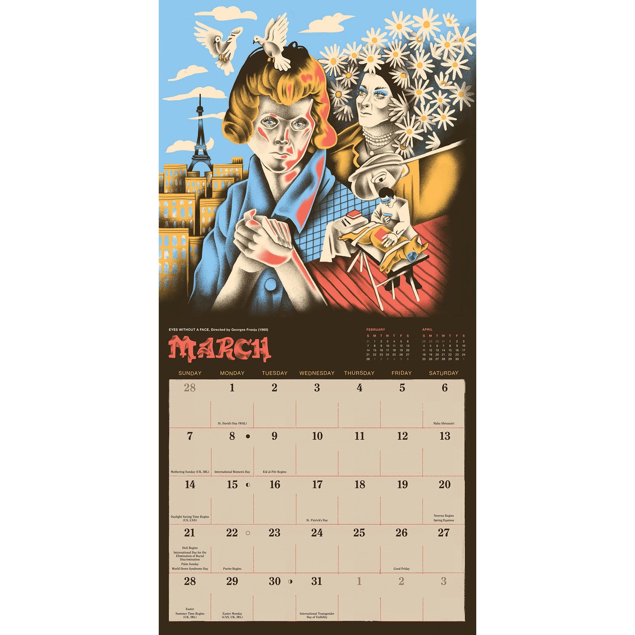 Classic Horror Movies 2027 Wall Calendar - Online Only