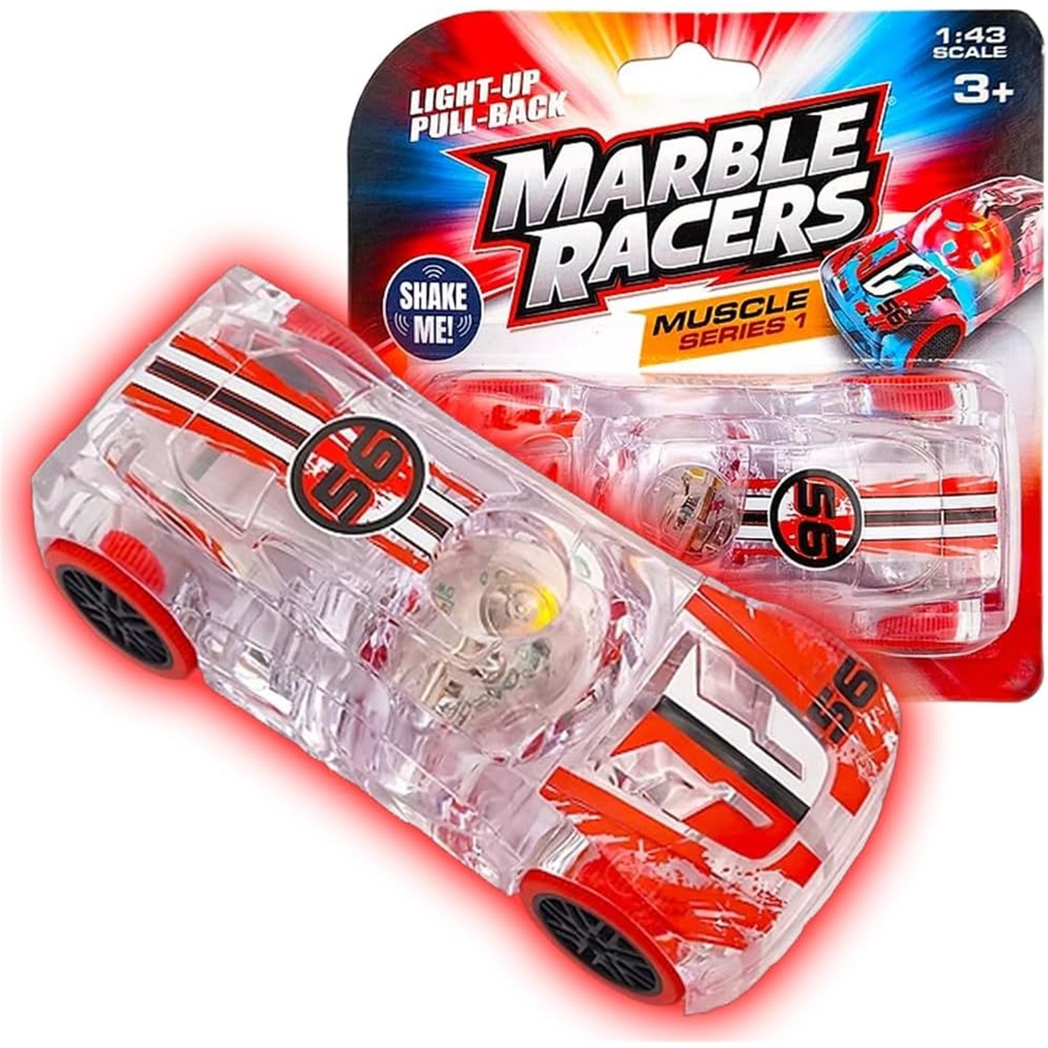 Red/Black Muscle Car Marble Racer