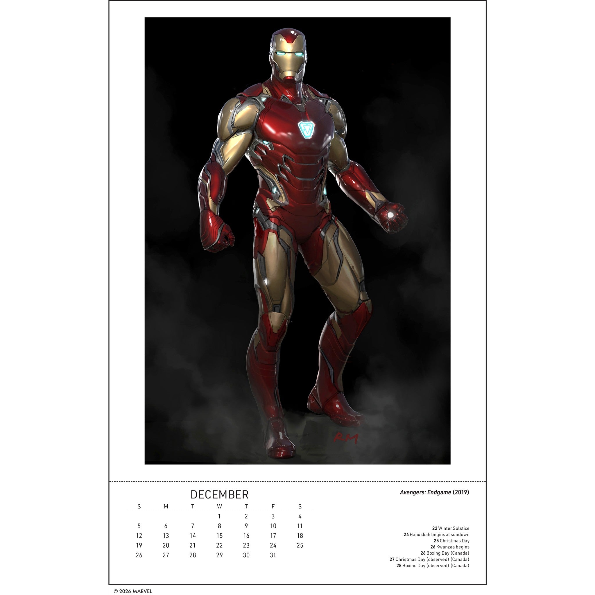 Marvel Studios: The Art of Ryan Meinerding 2027 Poster Calendar