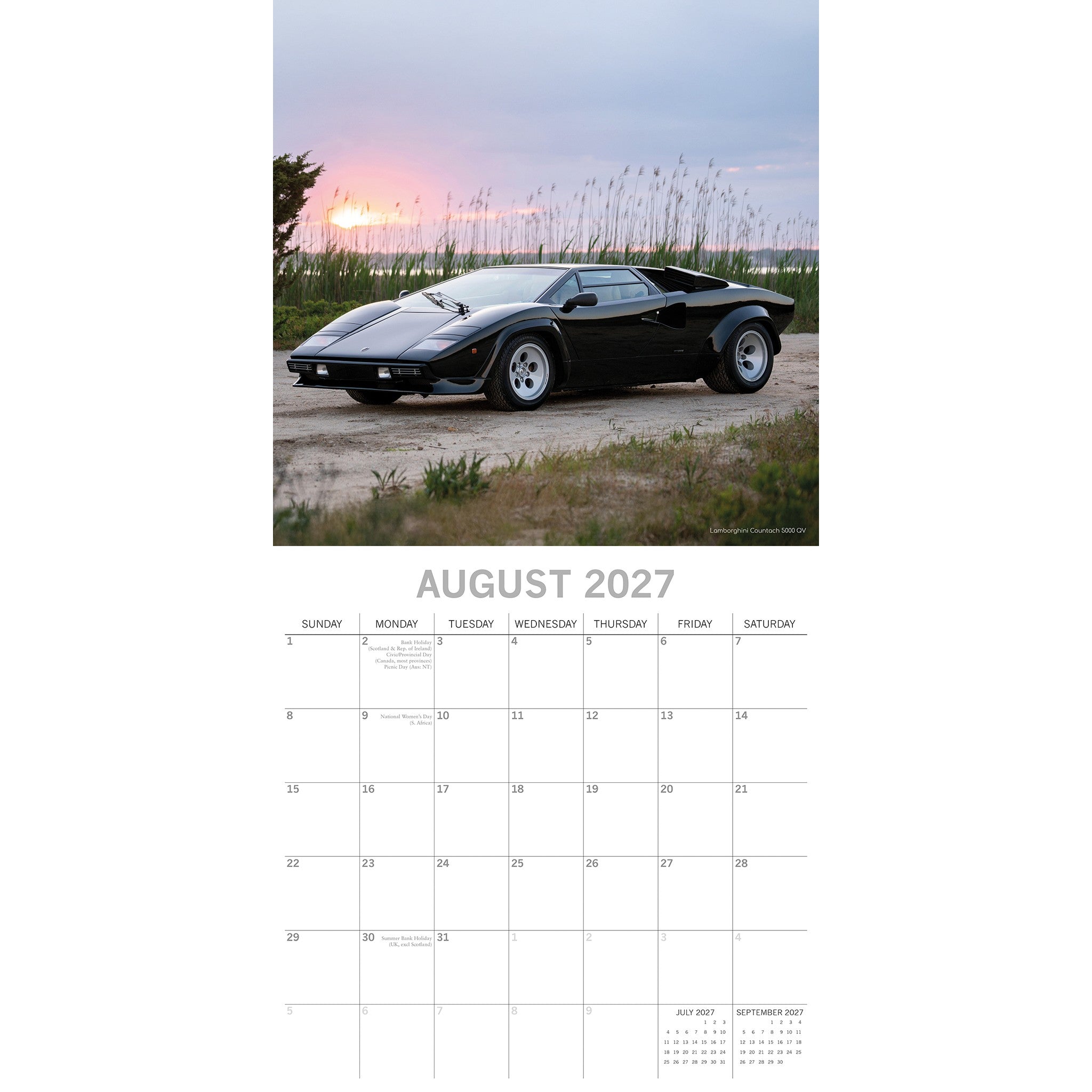 Lamborghini 2027 Wall Calendar