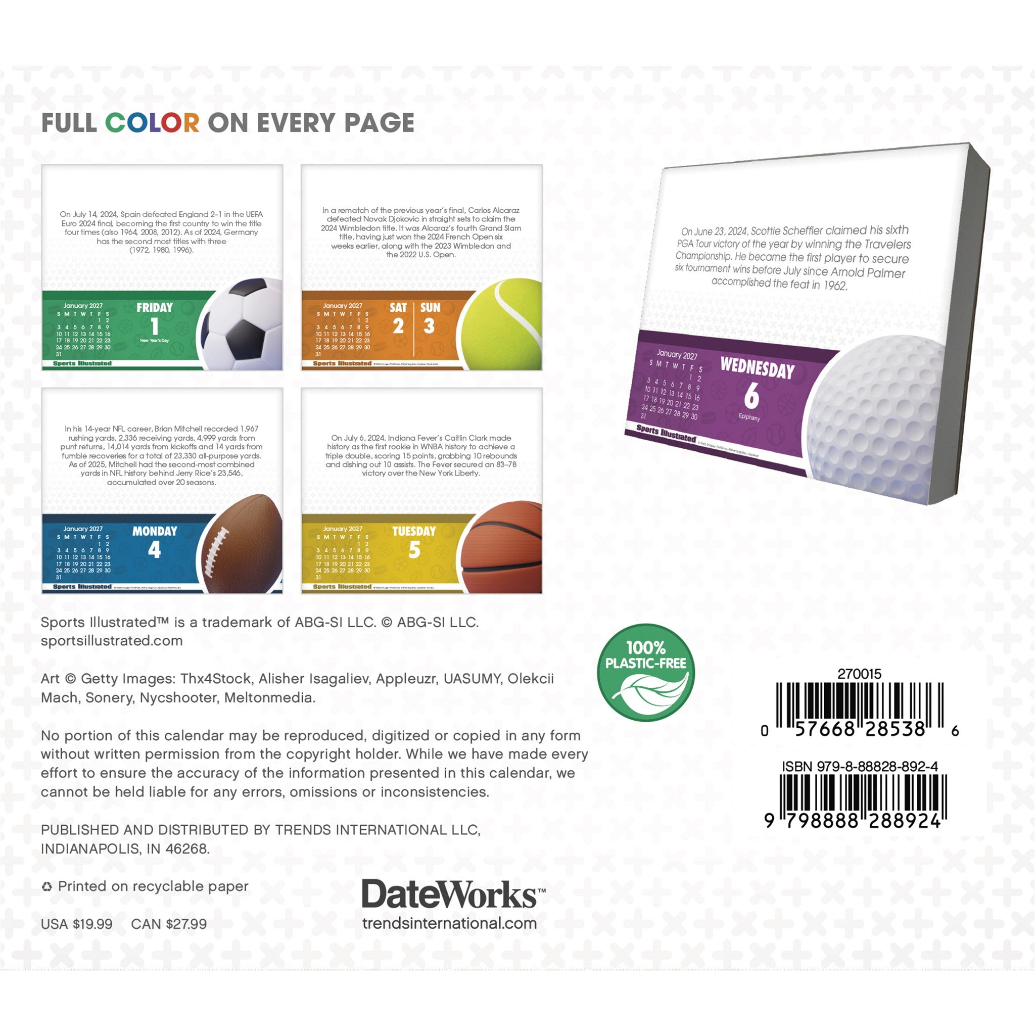 Sports Illustrated Sports 2027 Box Calendar - Online Only