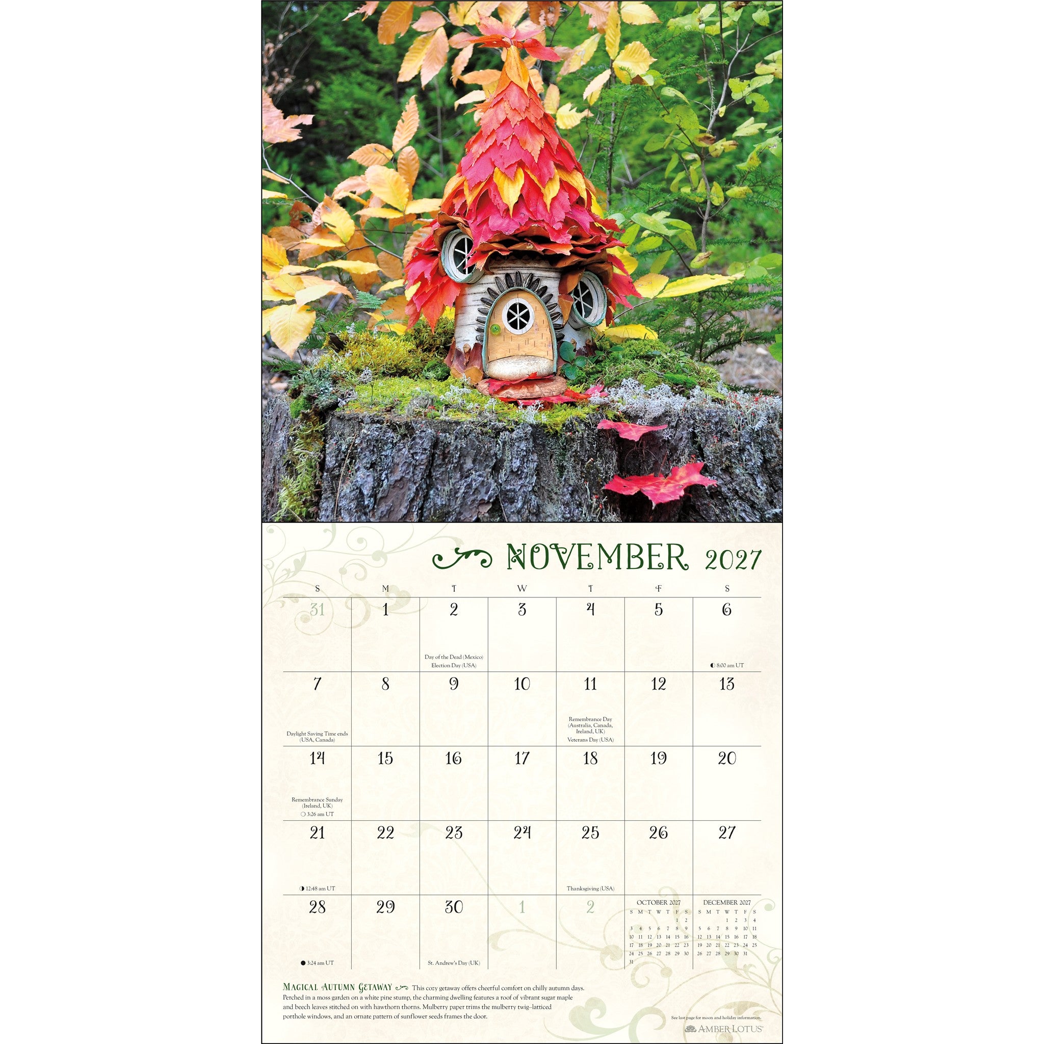Fairy Houses 2027 Wall Calendar