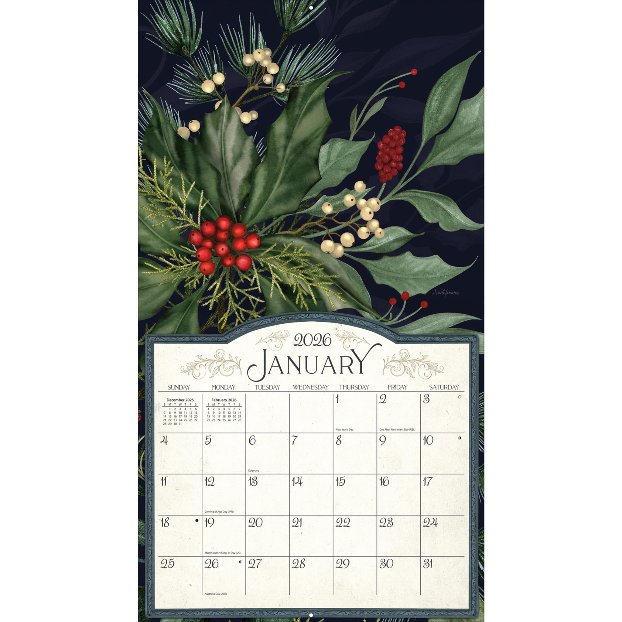 Midnight Garden 2026 Special Edition Wall Calendar with Print