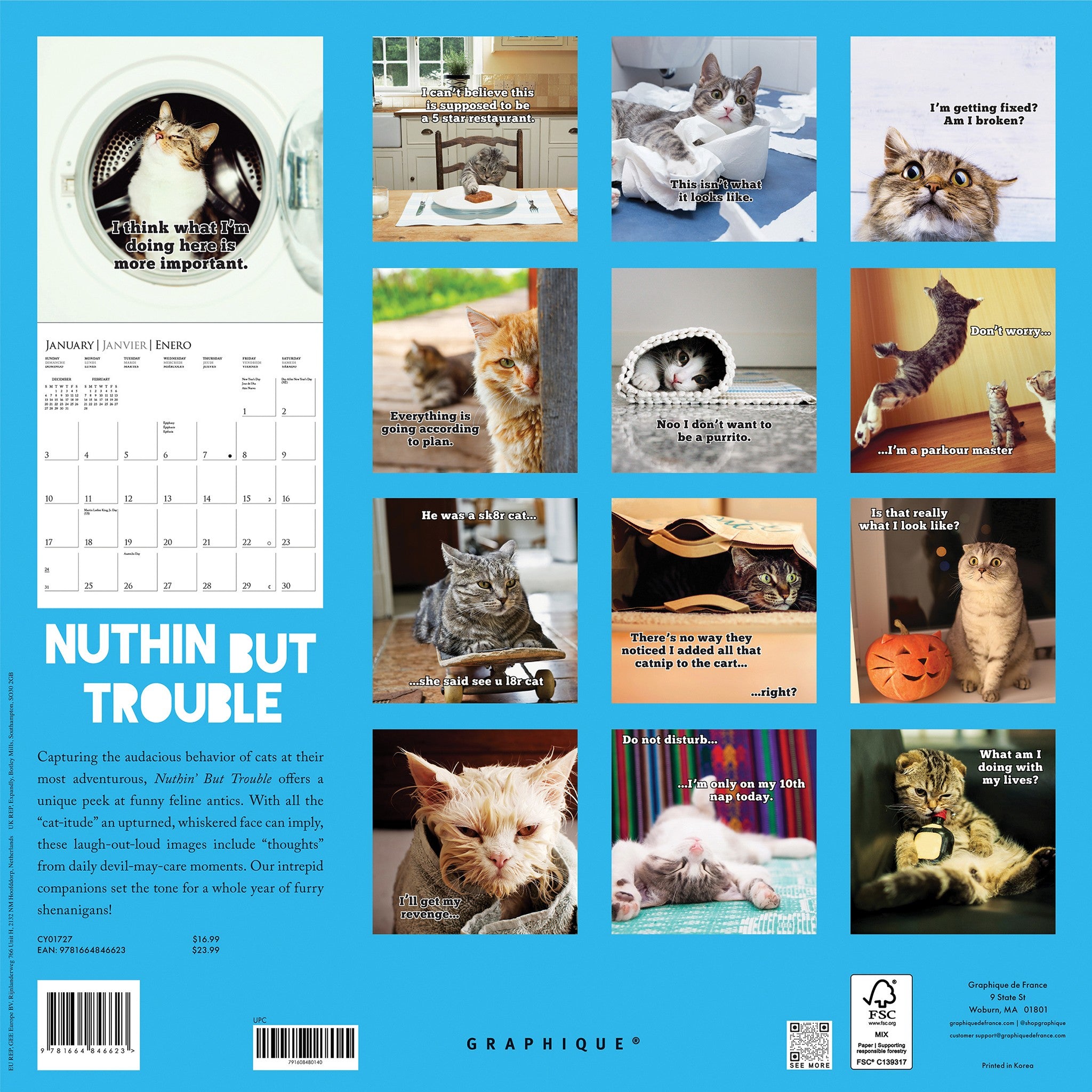 Nuthin' But Trouble 2027 Wall Calendar - Online Only