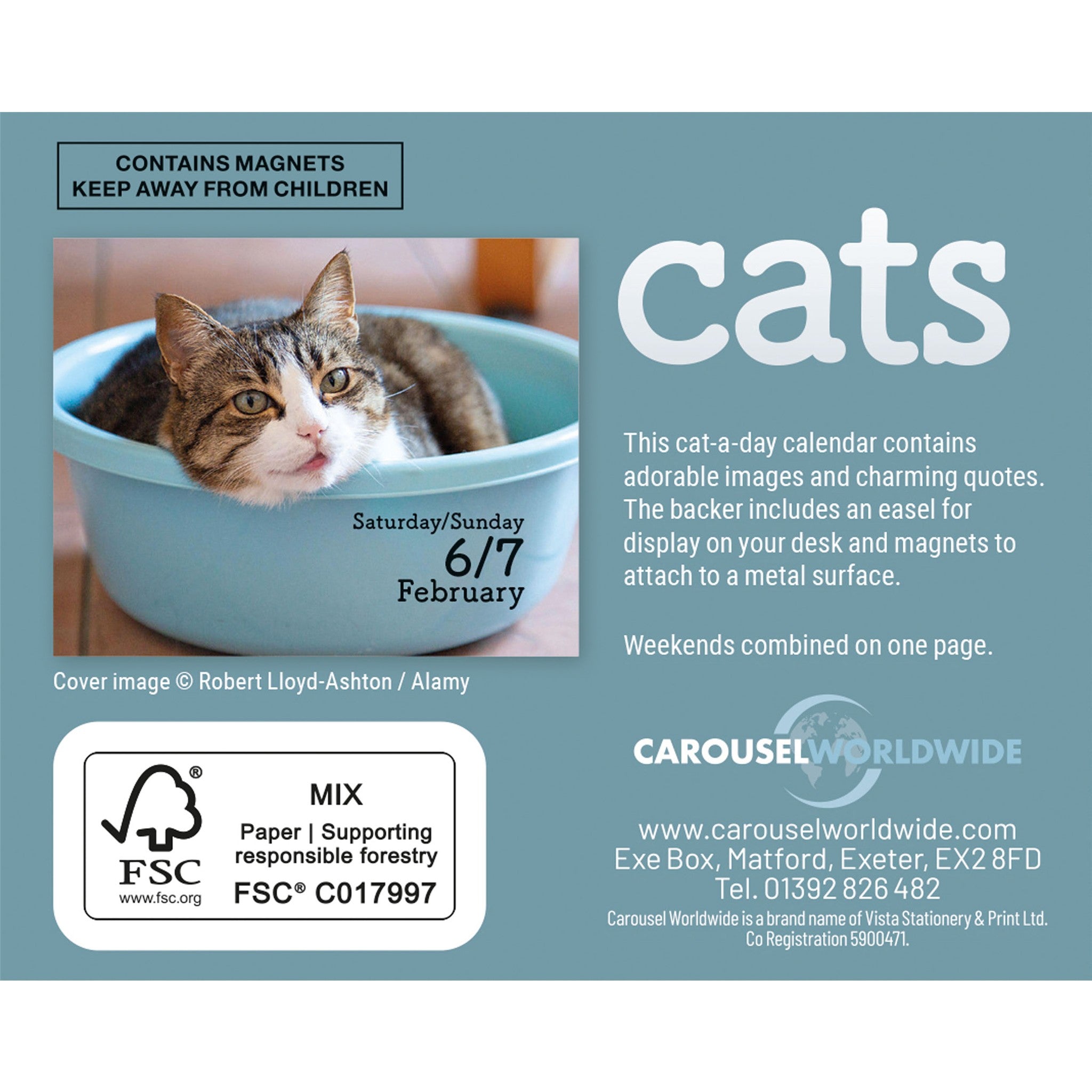 Cats 2027 Small Box Calendar