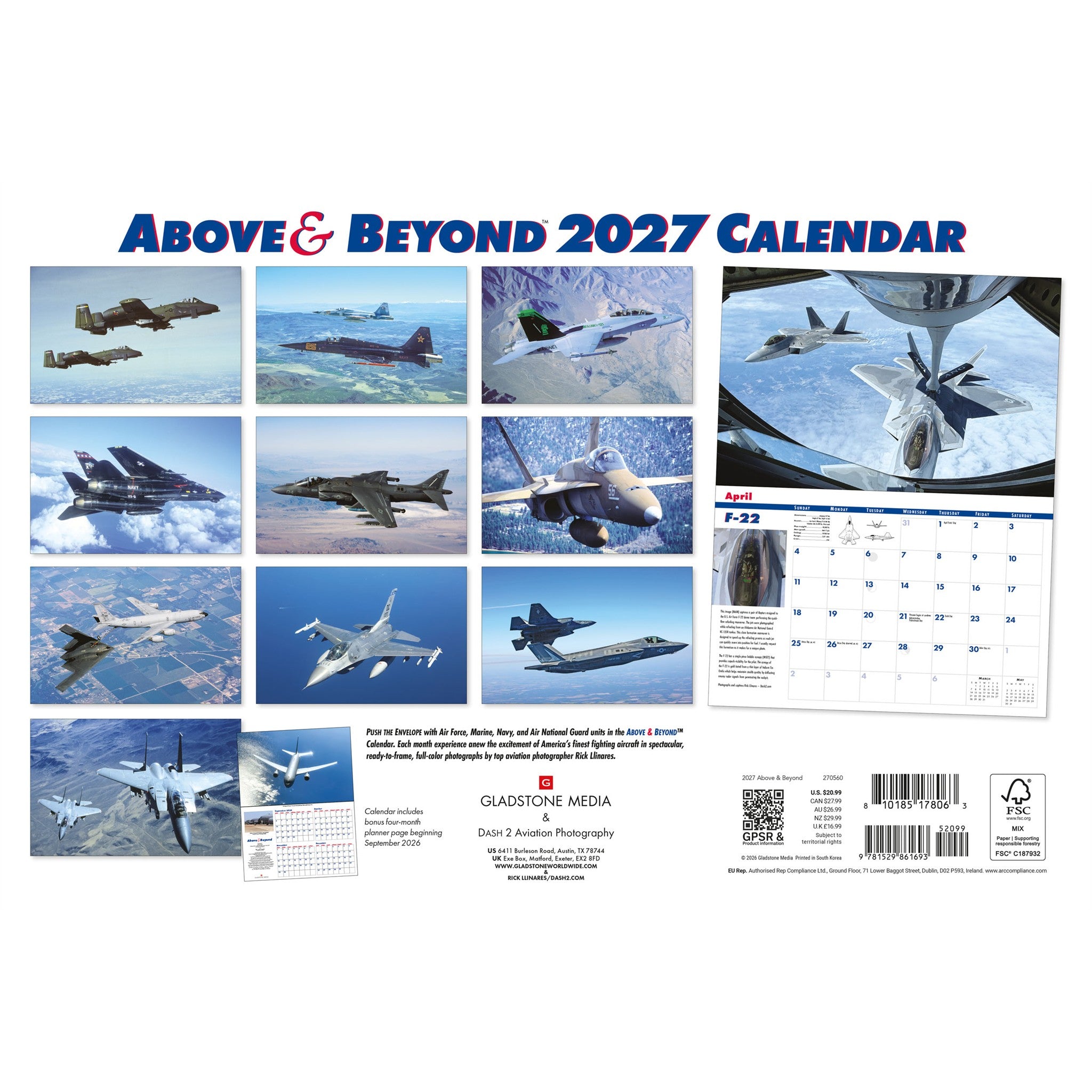 Above and Beyond 2027 Wall Calendar