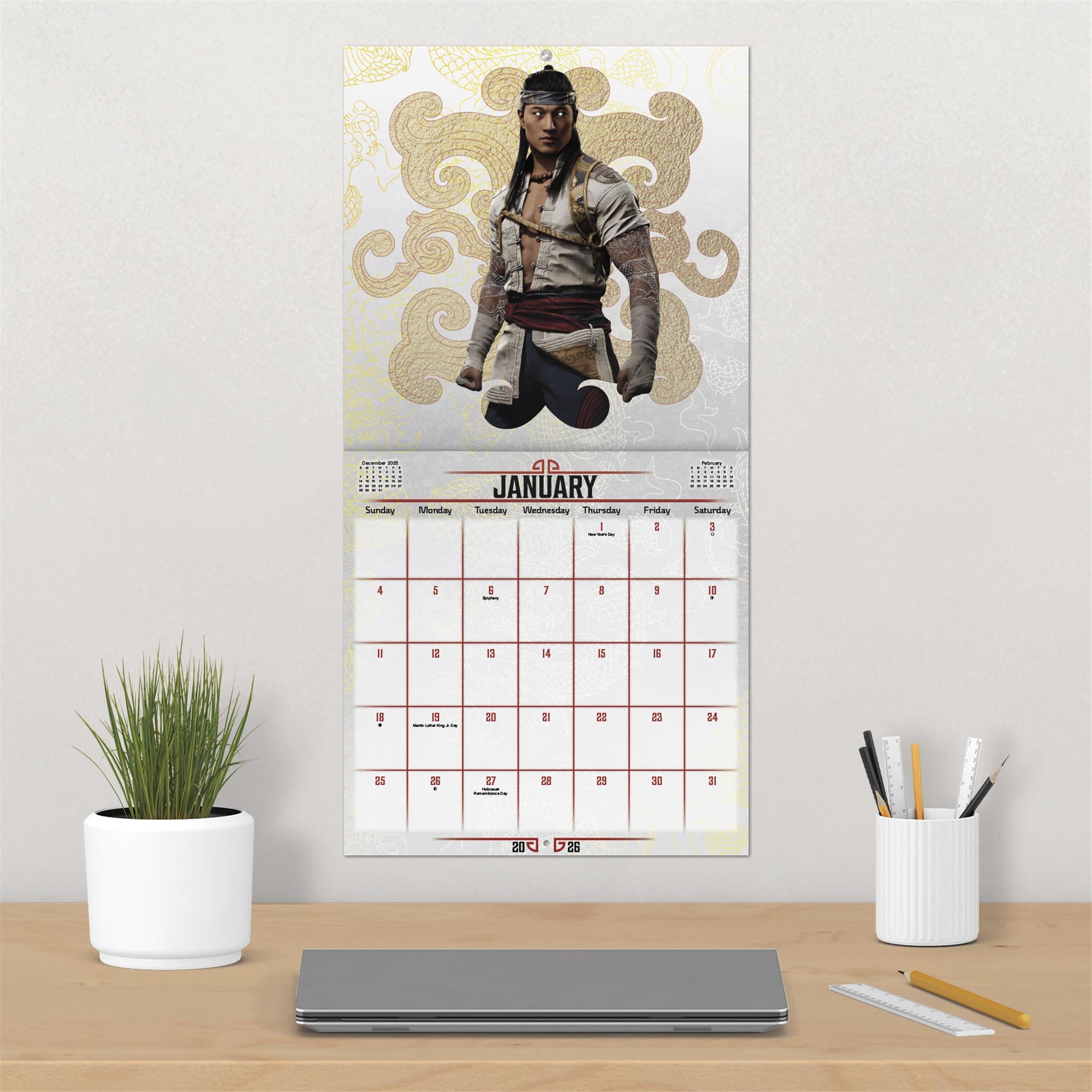 Mortal Kombat 2026 Wall Calendar - Online Only