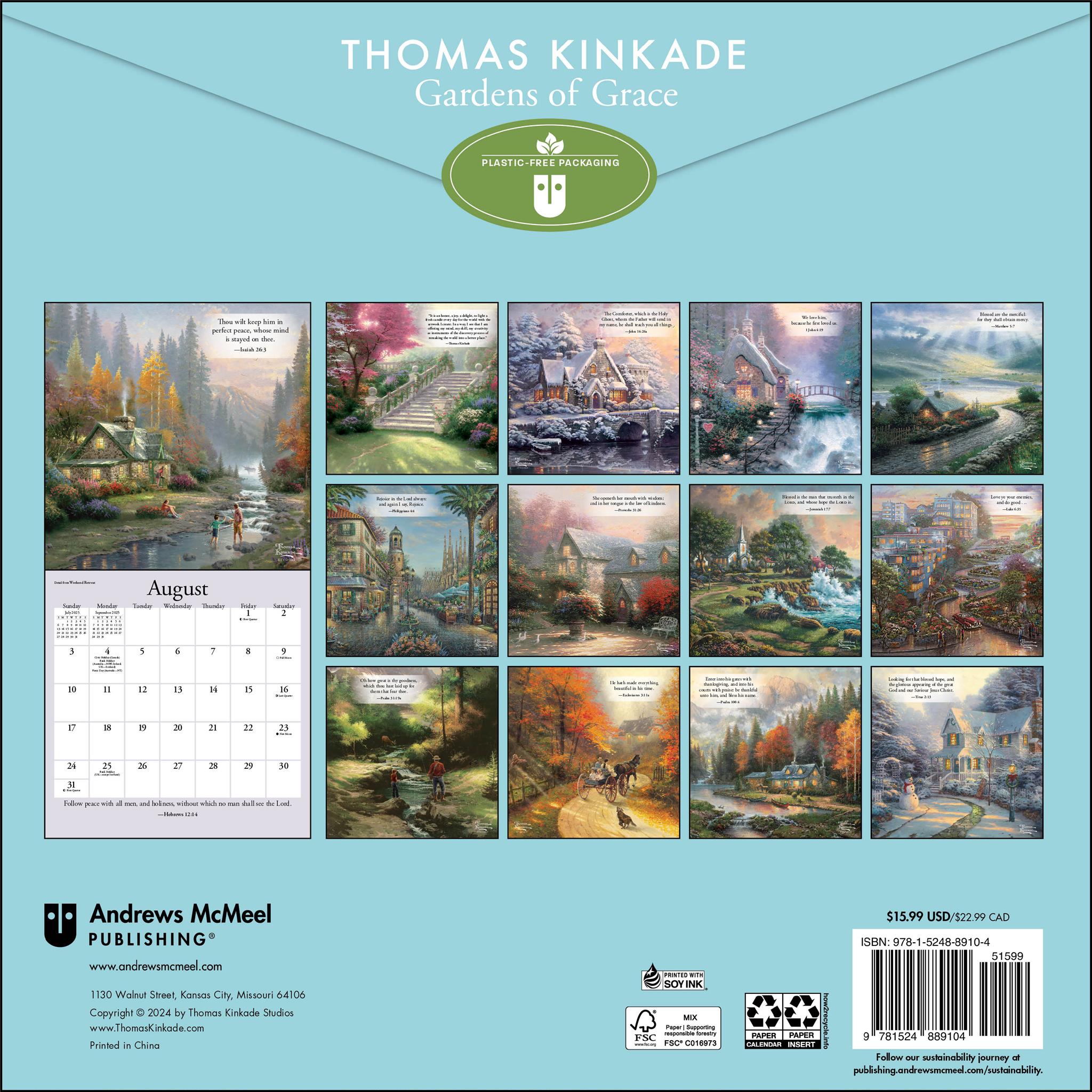 Kinkade Gardens Of Grace Scripture Wall 2025 Calendar