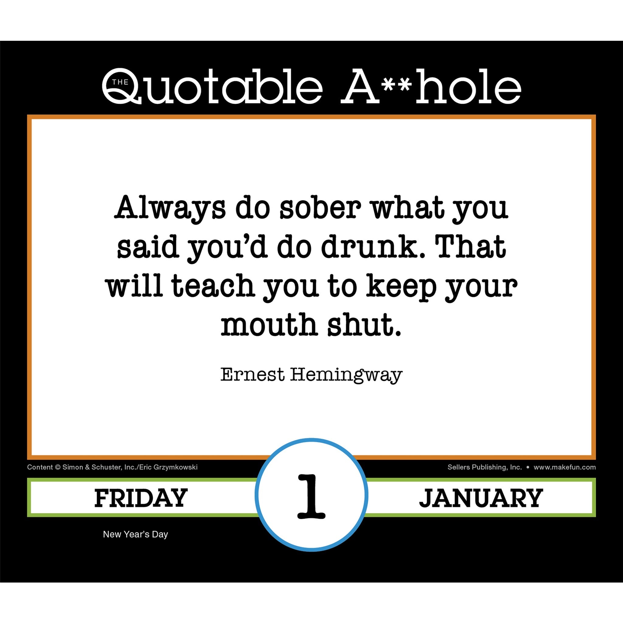 Quotable A**hole 2027 Box Calendar