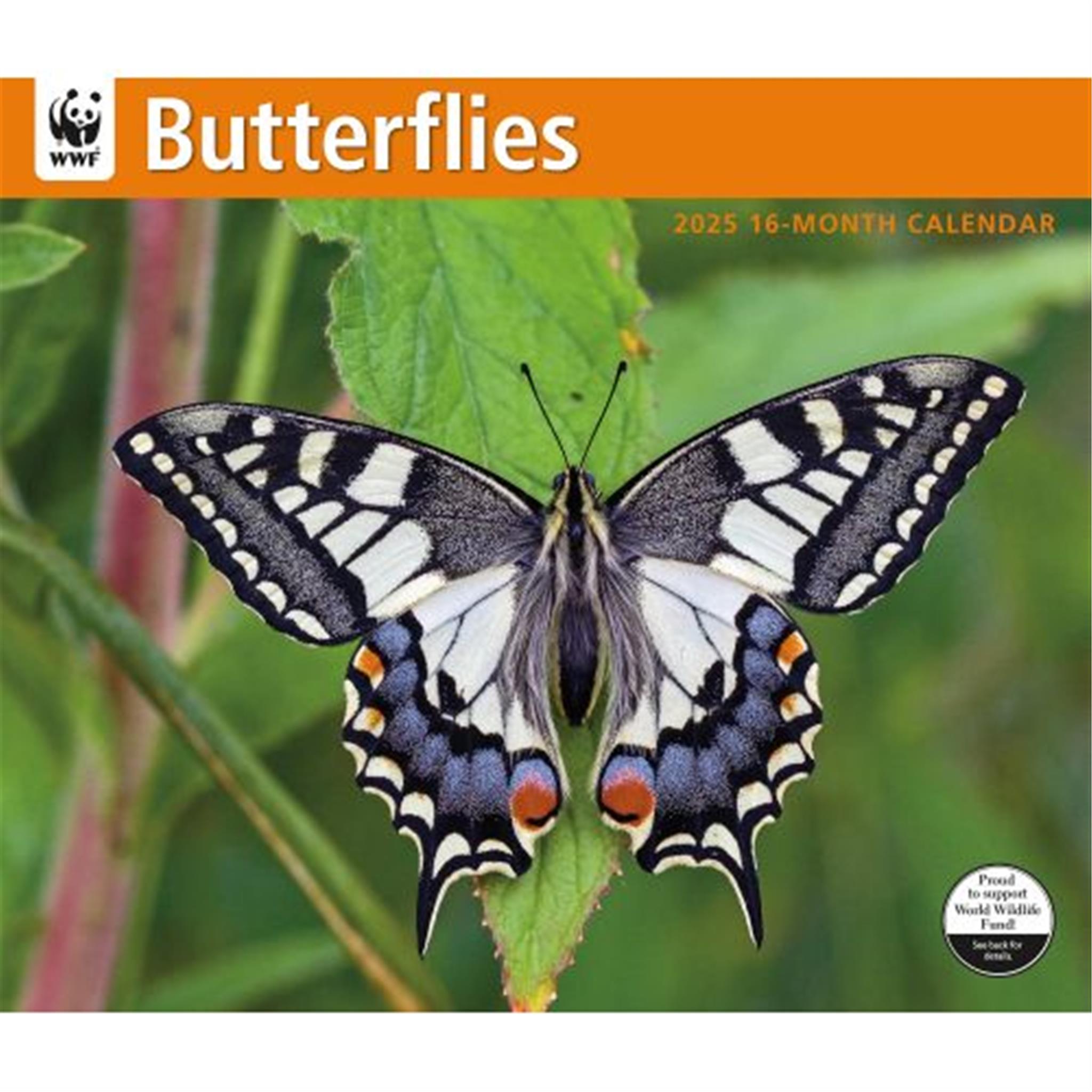Butterflies World Wildlife Fund Wall 2025 Calendar